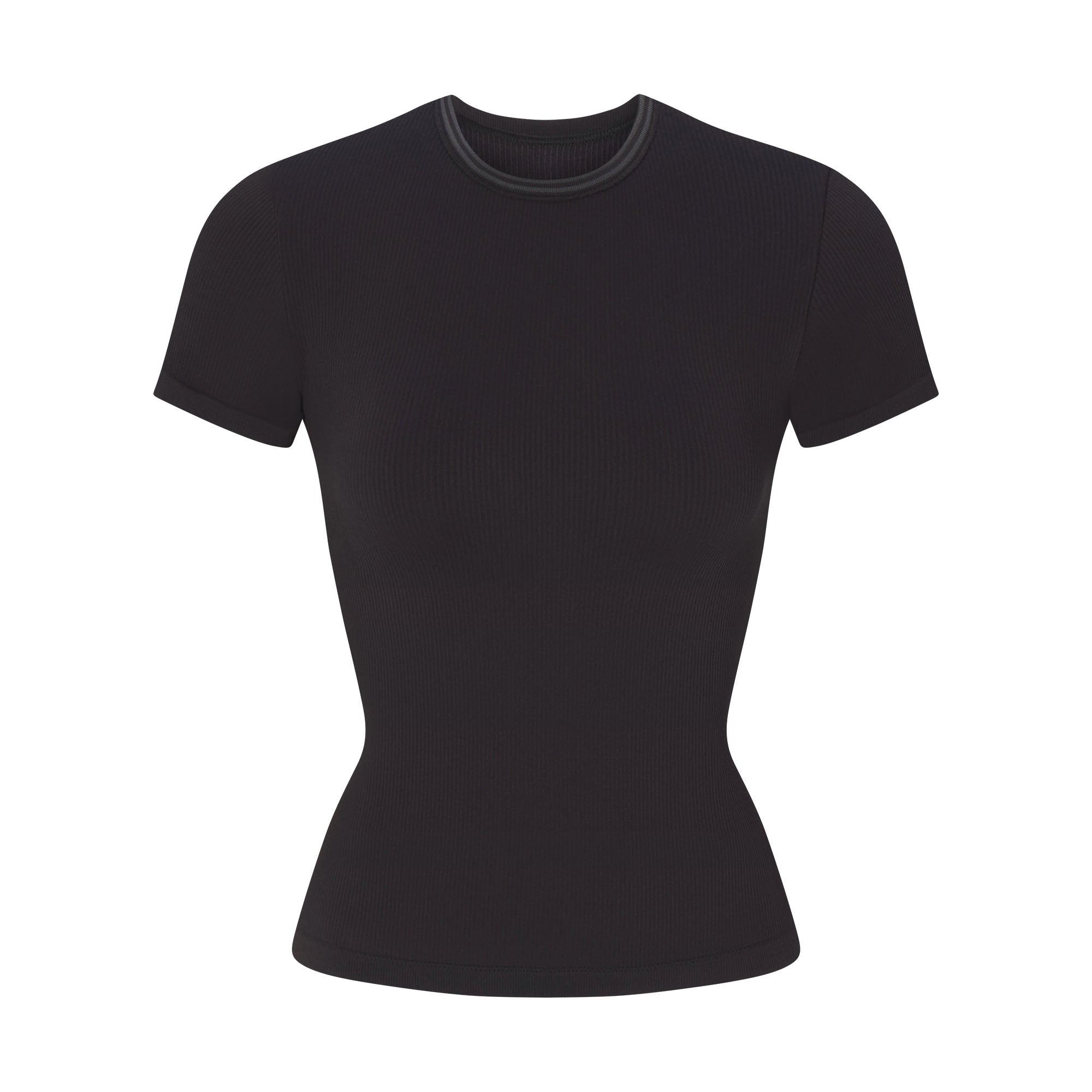 NikeSKIMS RIBBED SEAMLESS BABY TEE | OBSIDIAN - Mind Türkiye