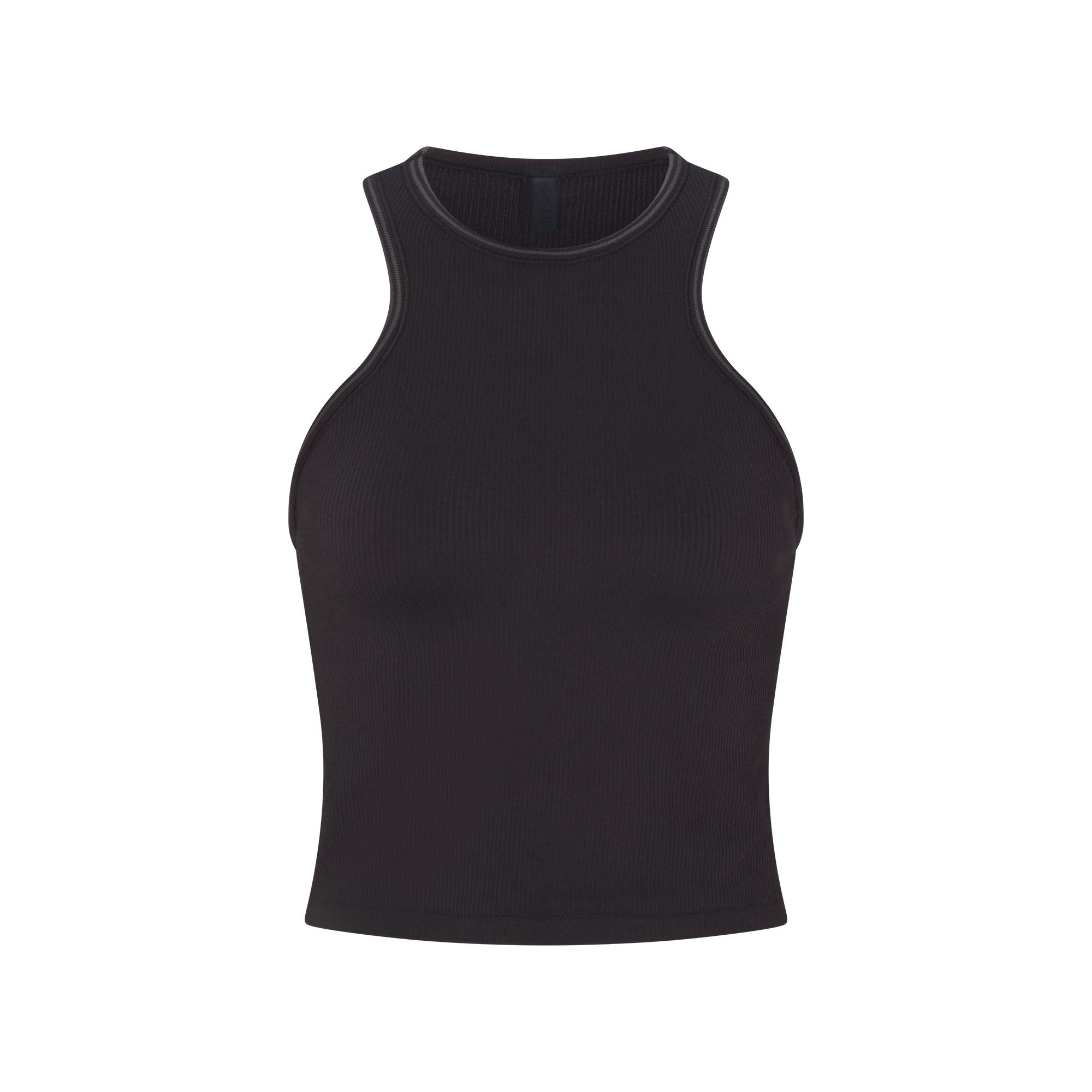 NikeSKIMS RIBBED SEAMLESS RACER FRONT TANK | OBSIDIAN