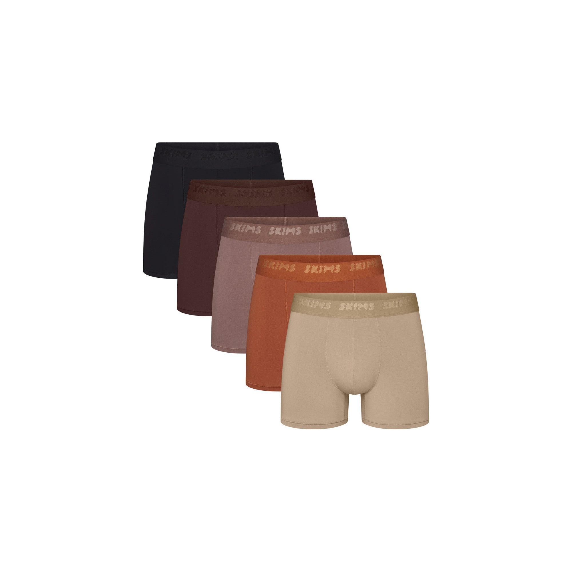 SKIMS STRETCH MENS 3″ BOXER BRIEF 5-PACK | COCOA MULTI - Mind Türkiye