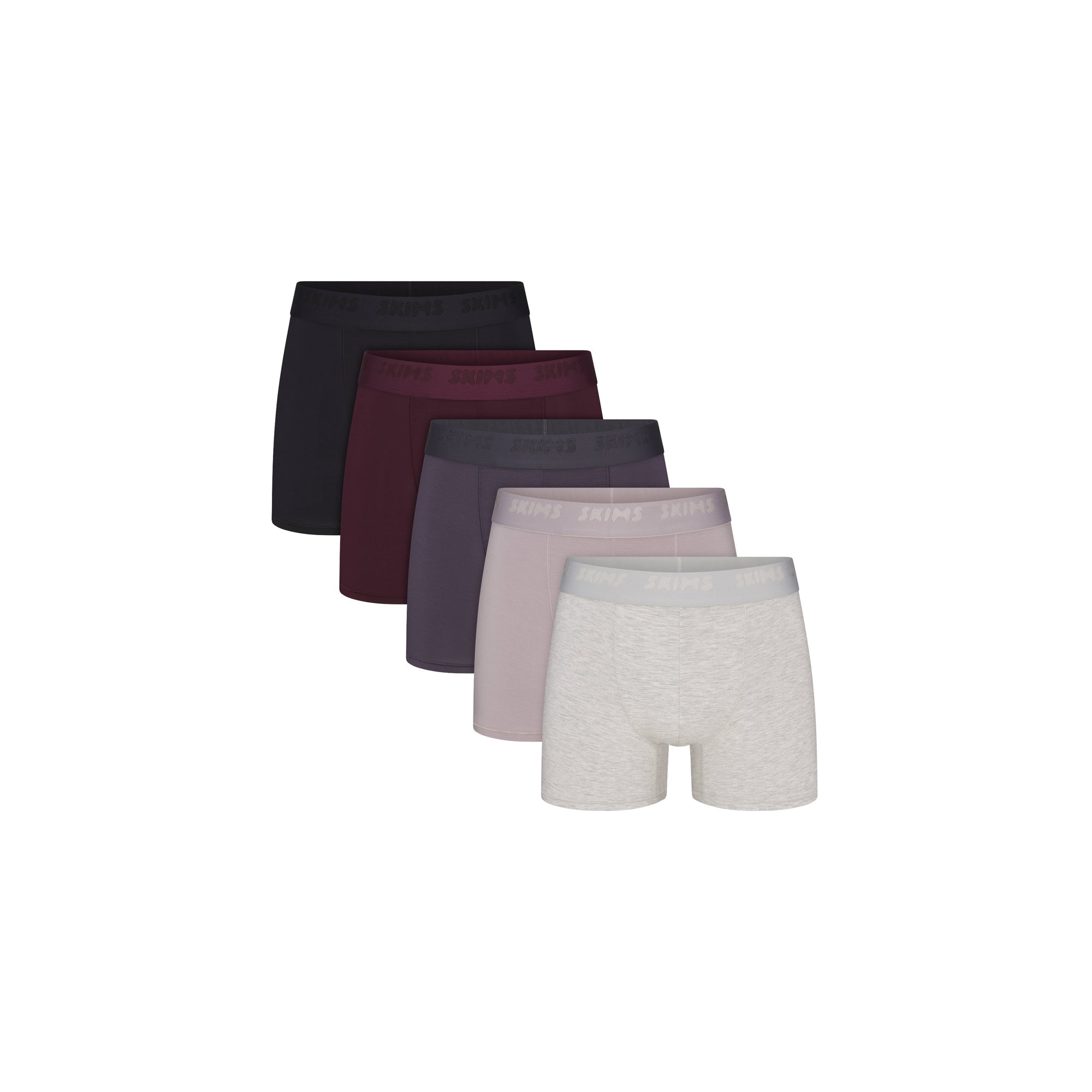 SKIMS STRETCH MENS 3″ BOXER BRIEF 5-PACK | RAVEN CURRANT MULTI - Mind Türkiye