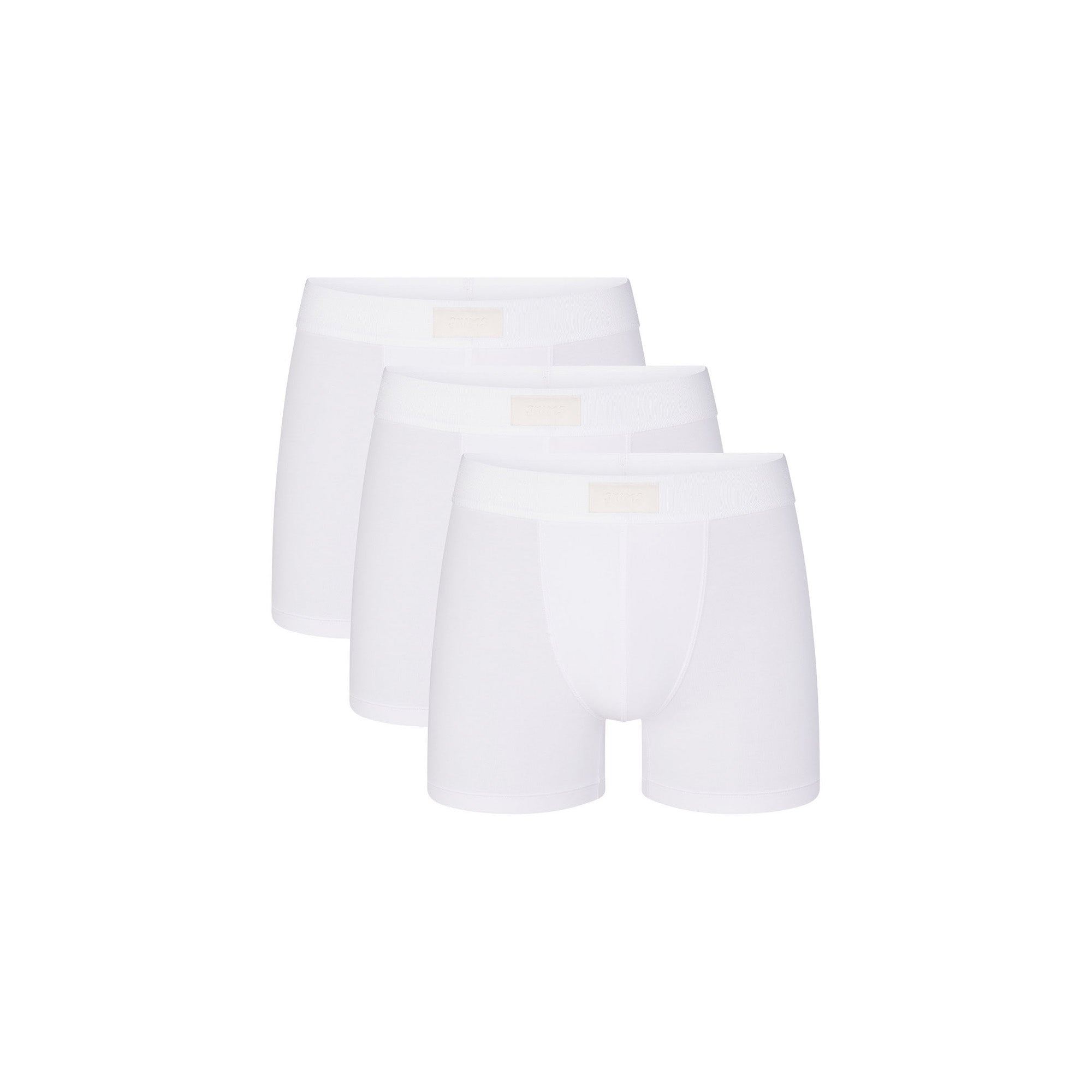 SKIMS COTTON MENS 3″ BOXER BRIEF 3-PACK | CHALK