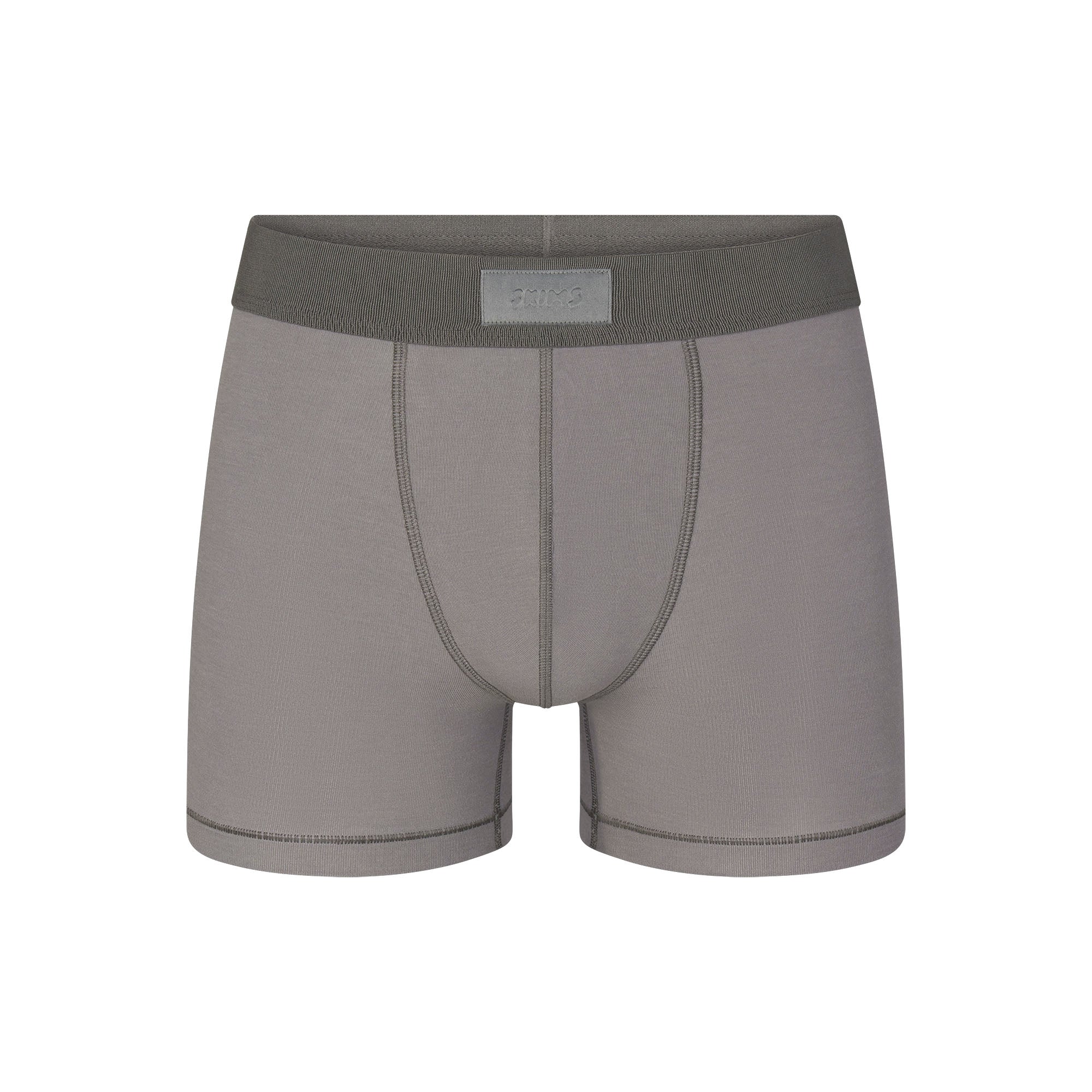 SKIMS COTTON MENS 3″ BOXER BRIEF | WASHED GUNMETAL - Mind Türkiye