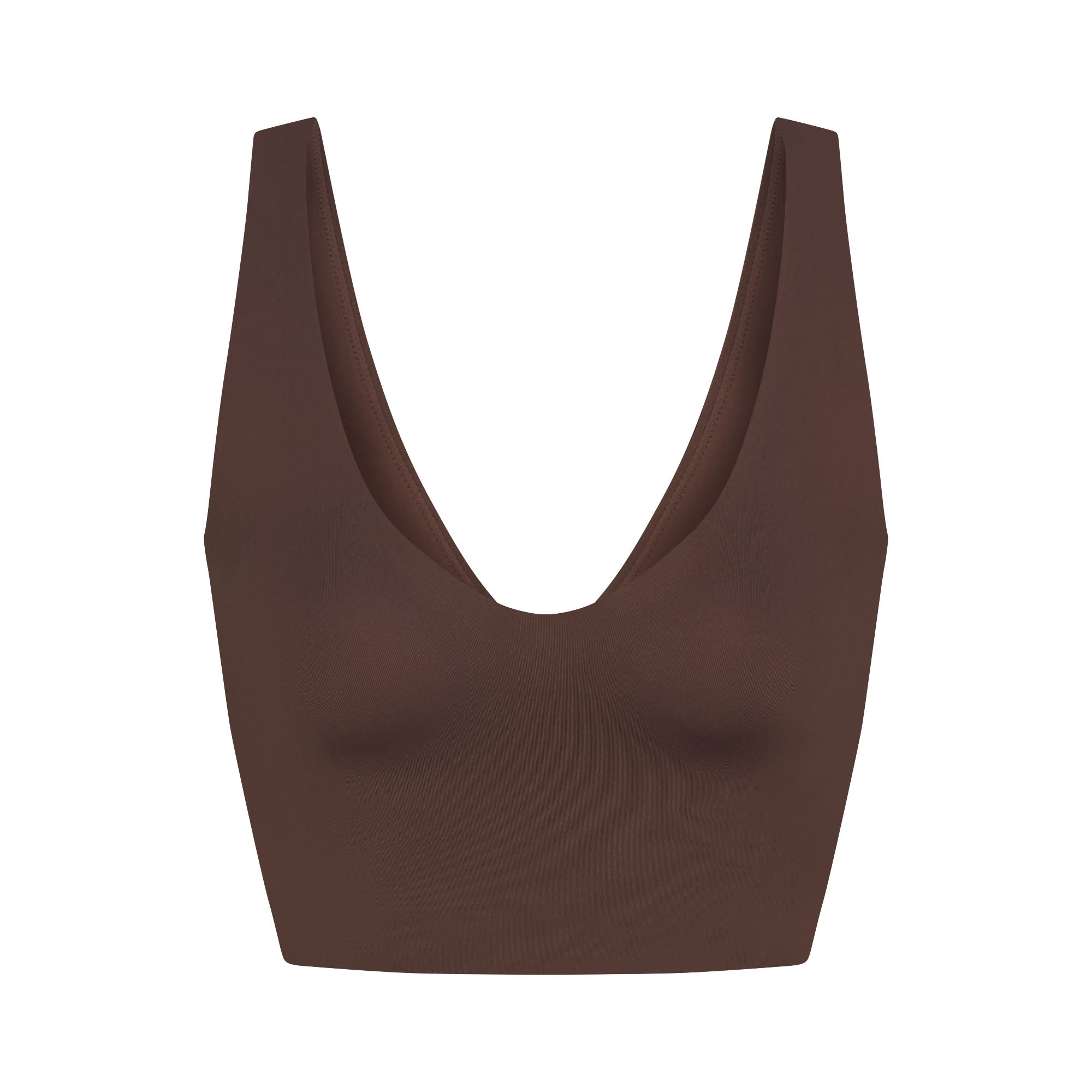 NikeSKIMS MATTE V-NECK BRA TOP | DARK SEPIA - Mind Türkiye