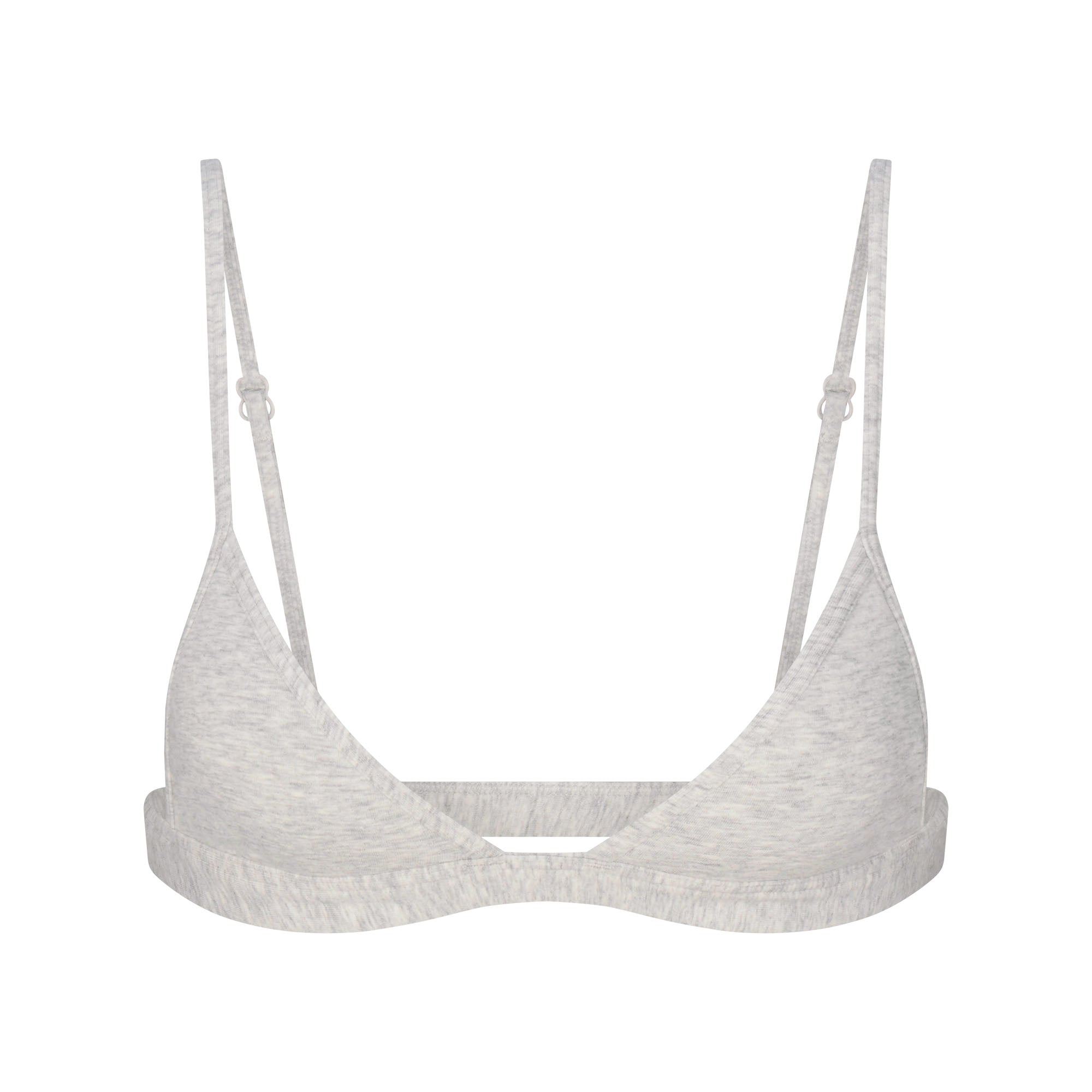 SKIMS EVERYDAY COTTON TRIANGLE BRALETTE | LIGHT HEATHER GREY - Mind Türkiye