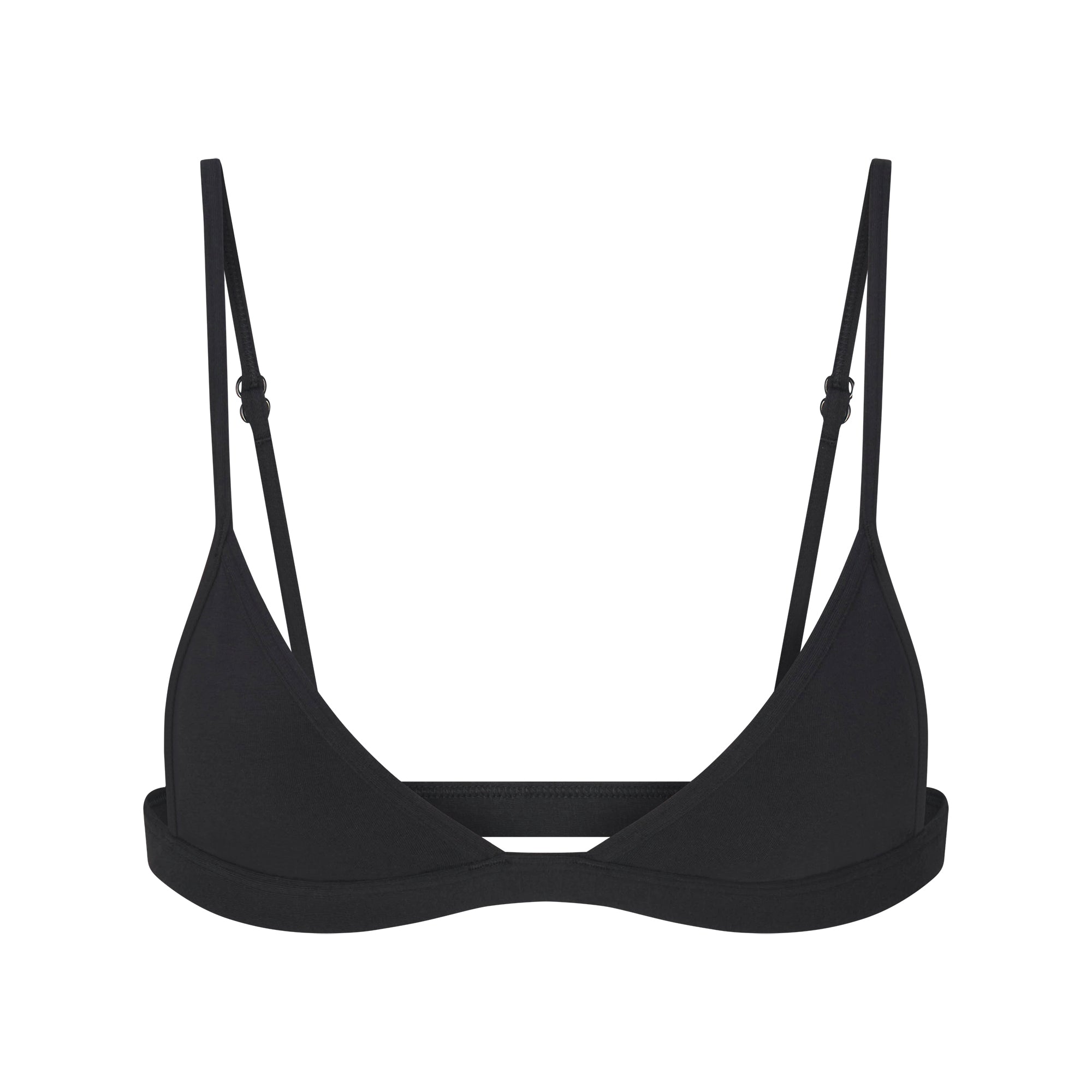 SKIMS EVERYDAY COTTON TRIANGLE BRALETTE | ONYX