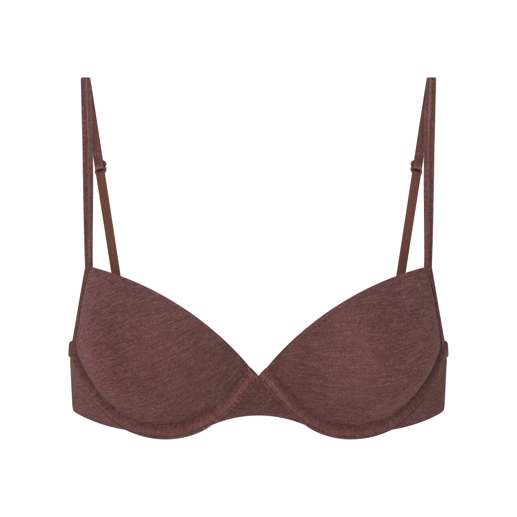 SKIMS EVERYDAY COTTON T-SHIRT BRA | COCOA HEATHER - Mind Türkiye