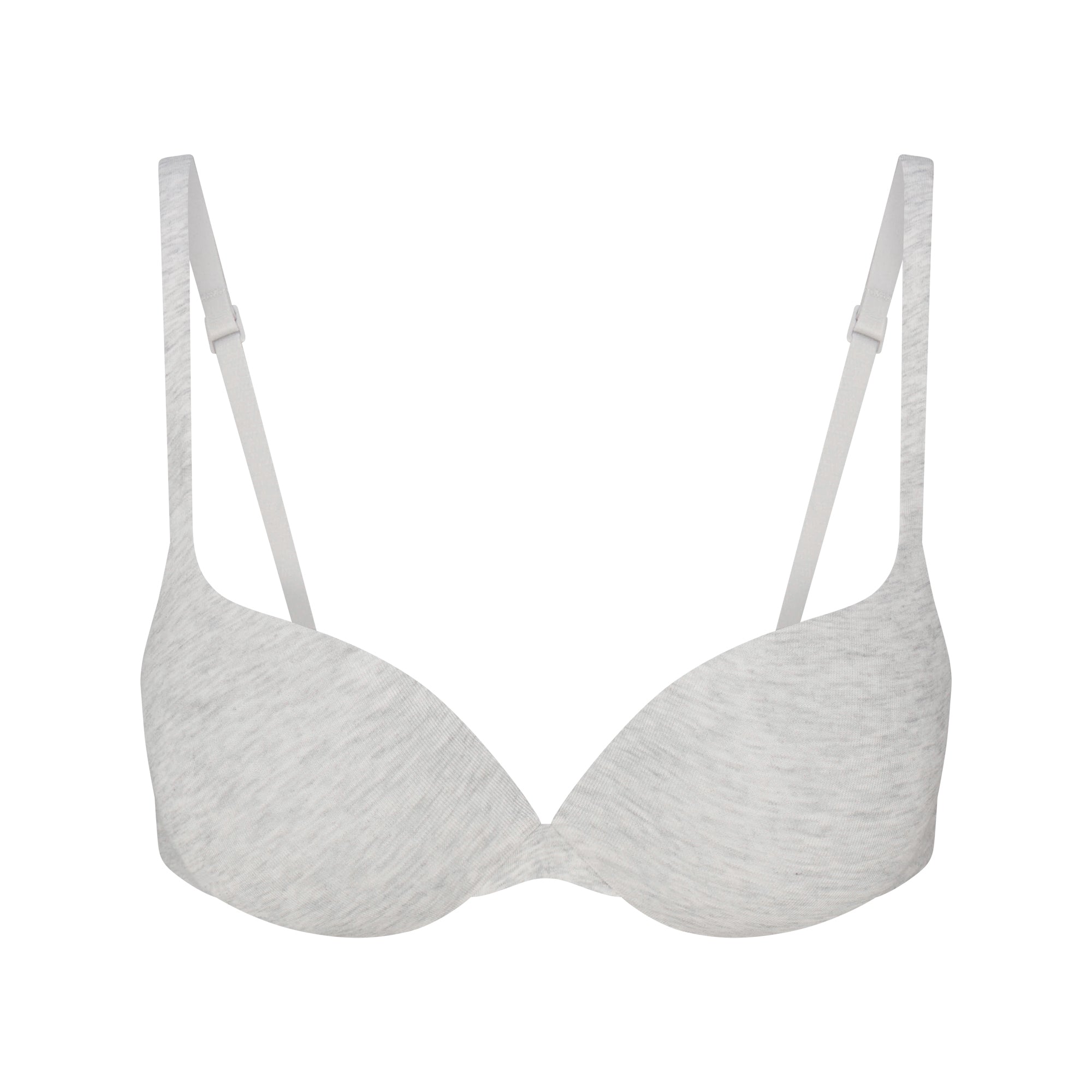 SKIMS EVERYDAY COTTON ULTIMATE TEARDROP PUSH-UP BRA | LIGHT HEATHER GREY - Mind Türkiye