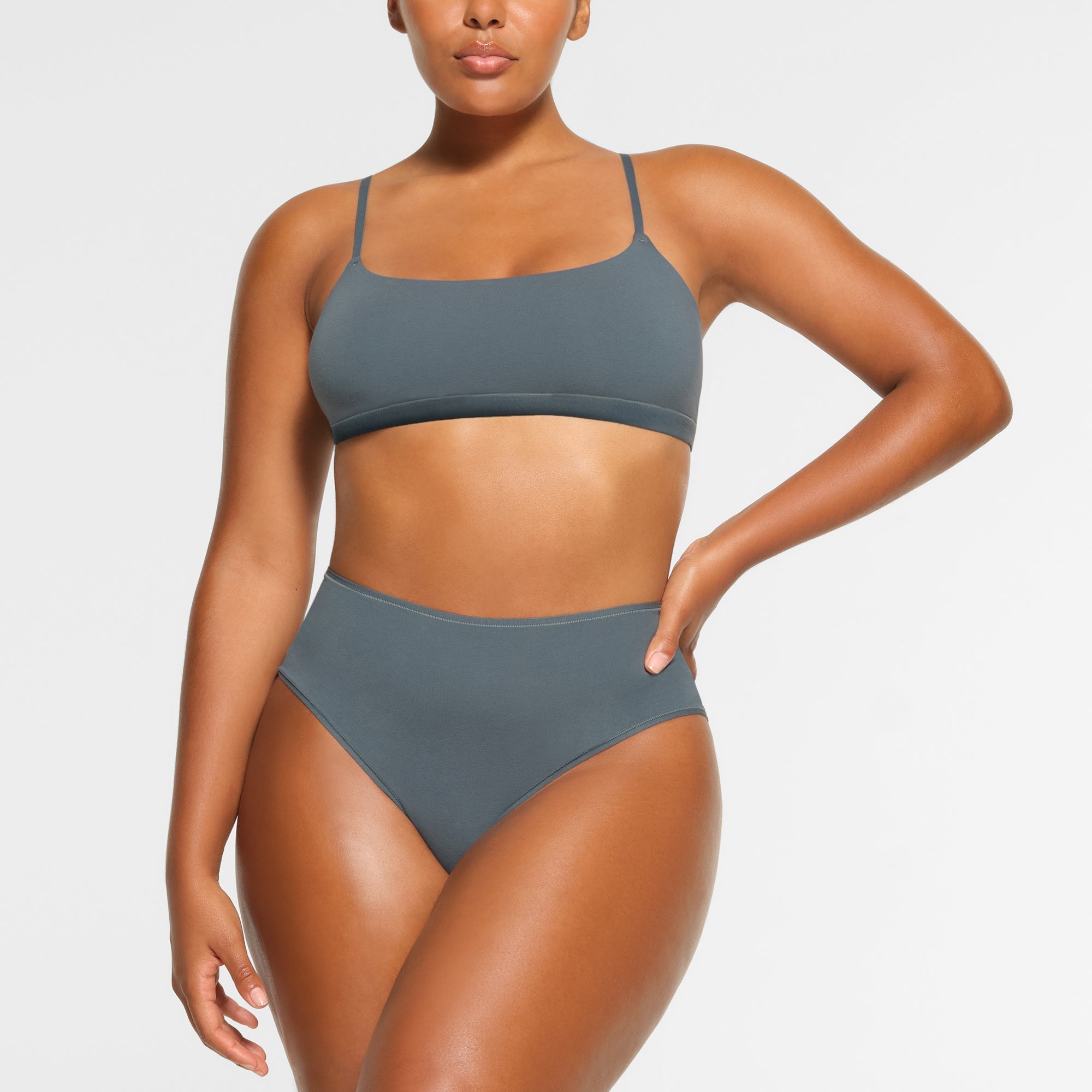 SKIMS COTTON JERSEY SCOOP BRALETTE | KYANITE - Mind Türkiye