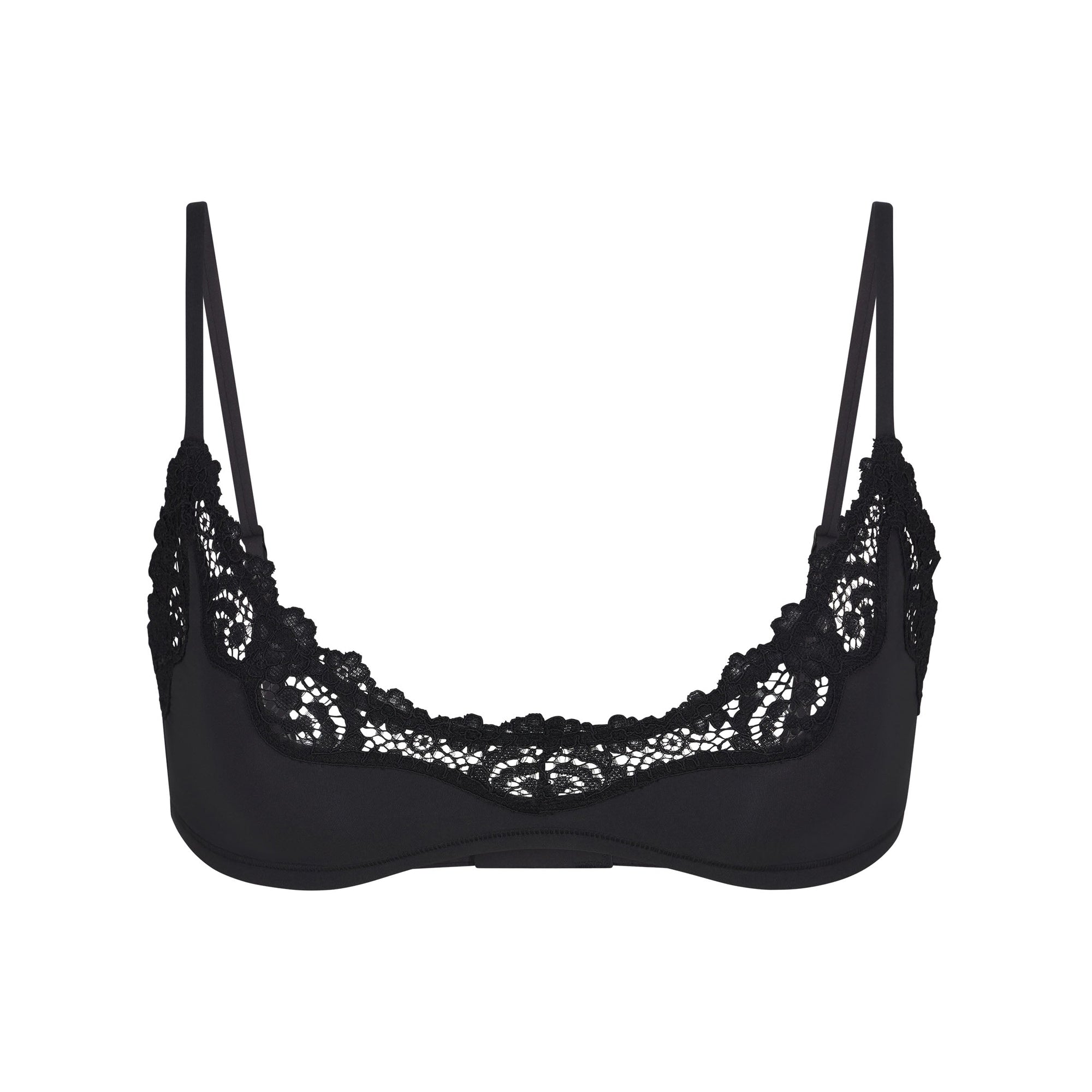 SKIMS FITS EVERYBODY LACE SCOOP BRALETTE | ONYX