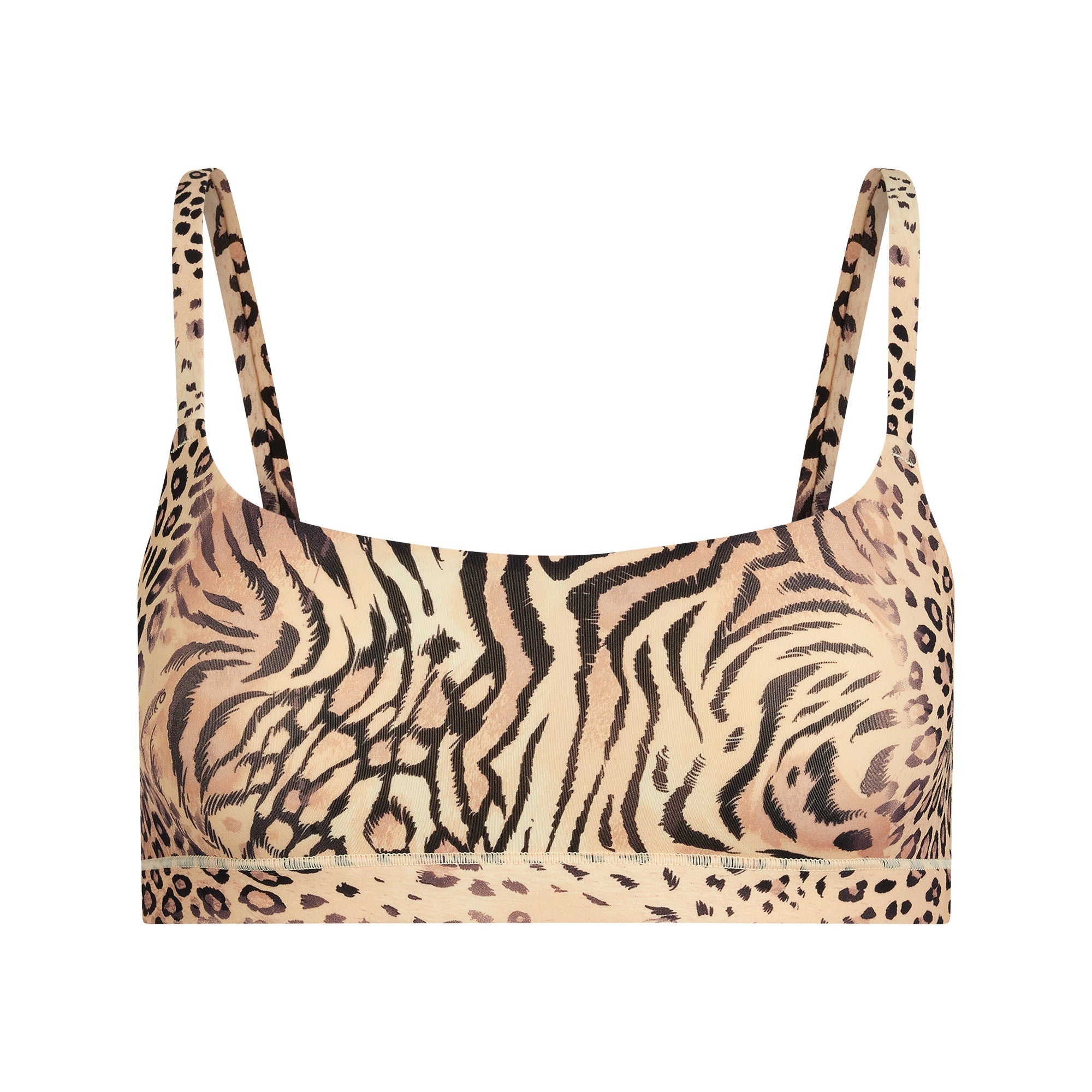 SKIMS FITS EVERYBODY SCOOP BRALETTE | SAND MULTI ANIMAL - Mind Türkiye