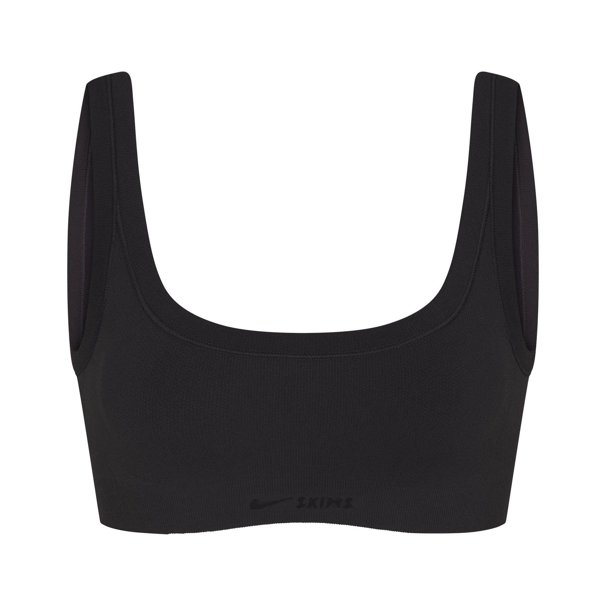 NikeSKIMS VINTAGE SEAMLESS SCOOP NECK BRA | OBSIDIAN