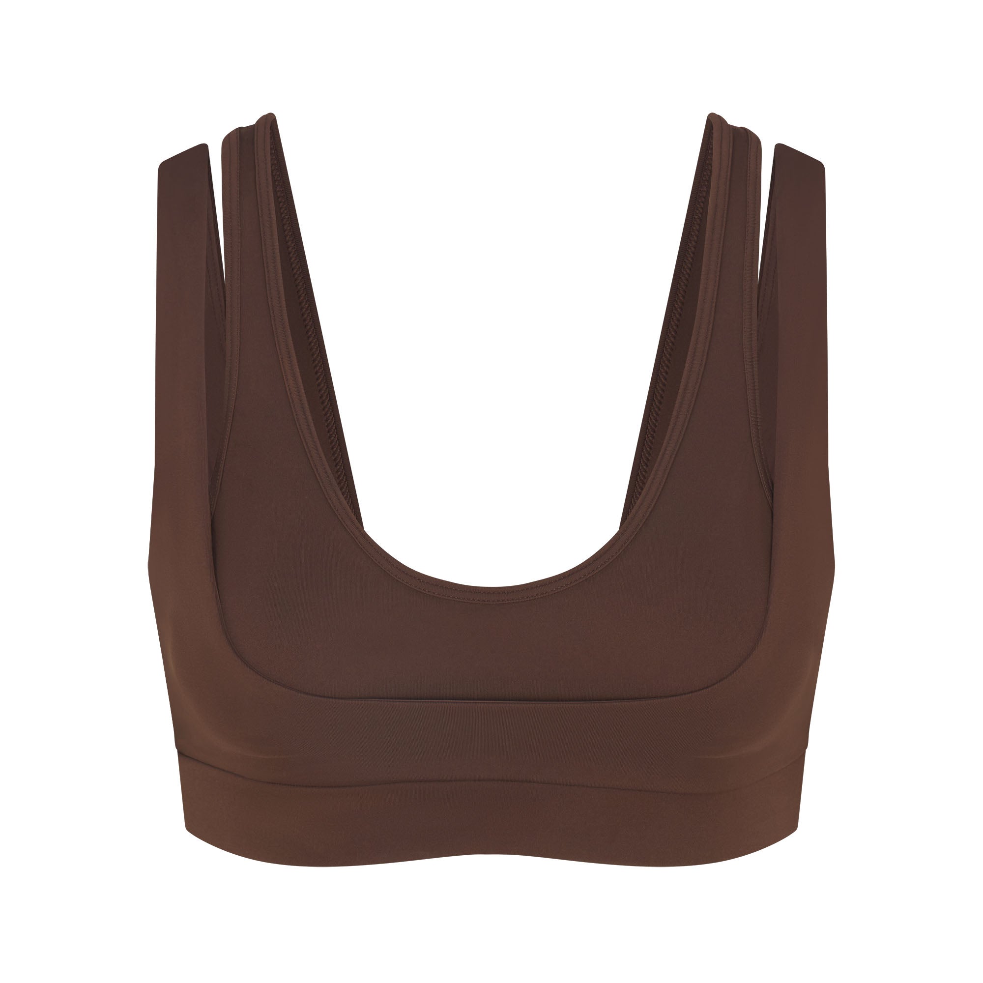 NikeSKIMS MATTE DOUBLE STRAP SCOOP BRA | DARK SEPIA - Mind Türkiye