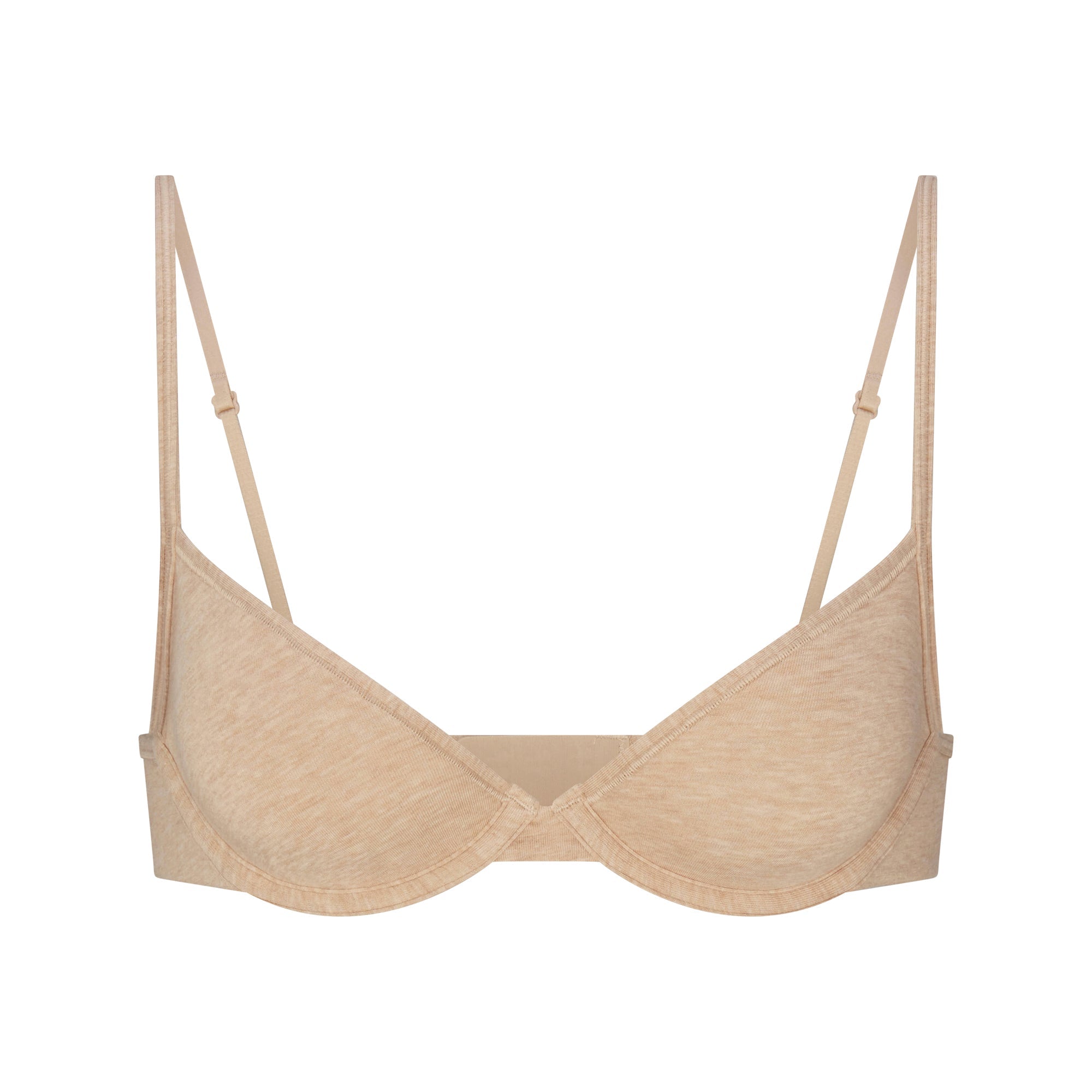 SKIMS EVERYDAY COTTON UNLINED DEMI BRA | CLAY HEATHER - Mind Türkiye