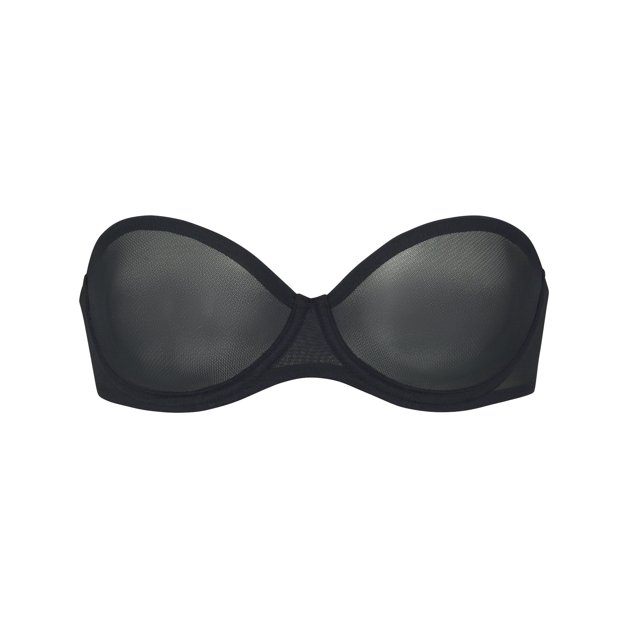 SKIMS ULTRA FINE MESH STRAPLESS BRA | ONYX