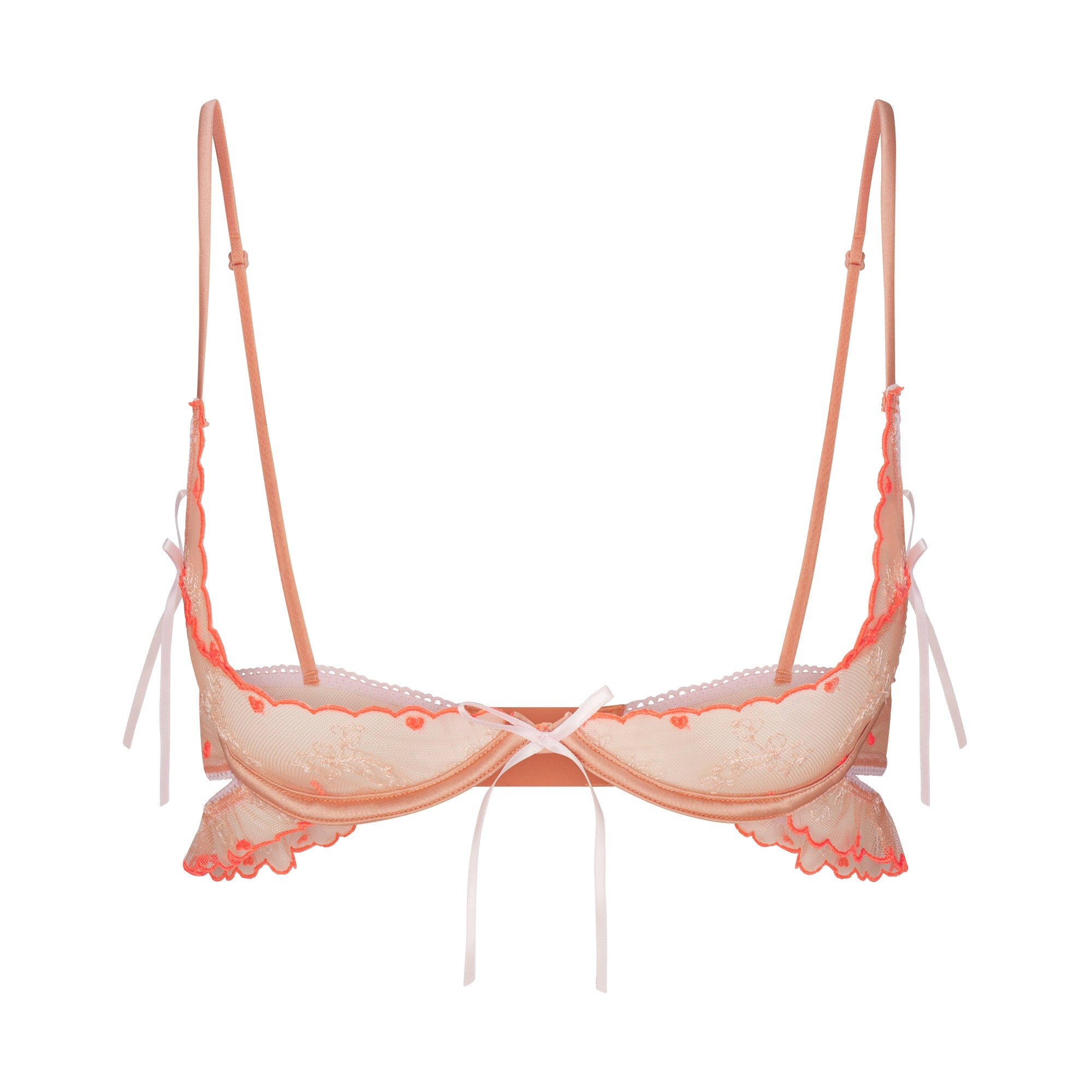 SKIMS EMBROIDERED TULLE SKIMPY BRA | GUAVA HEART TULLE - Mind Türkiye