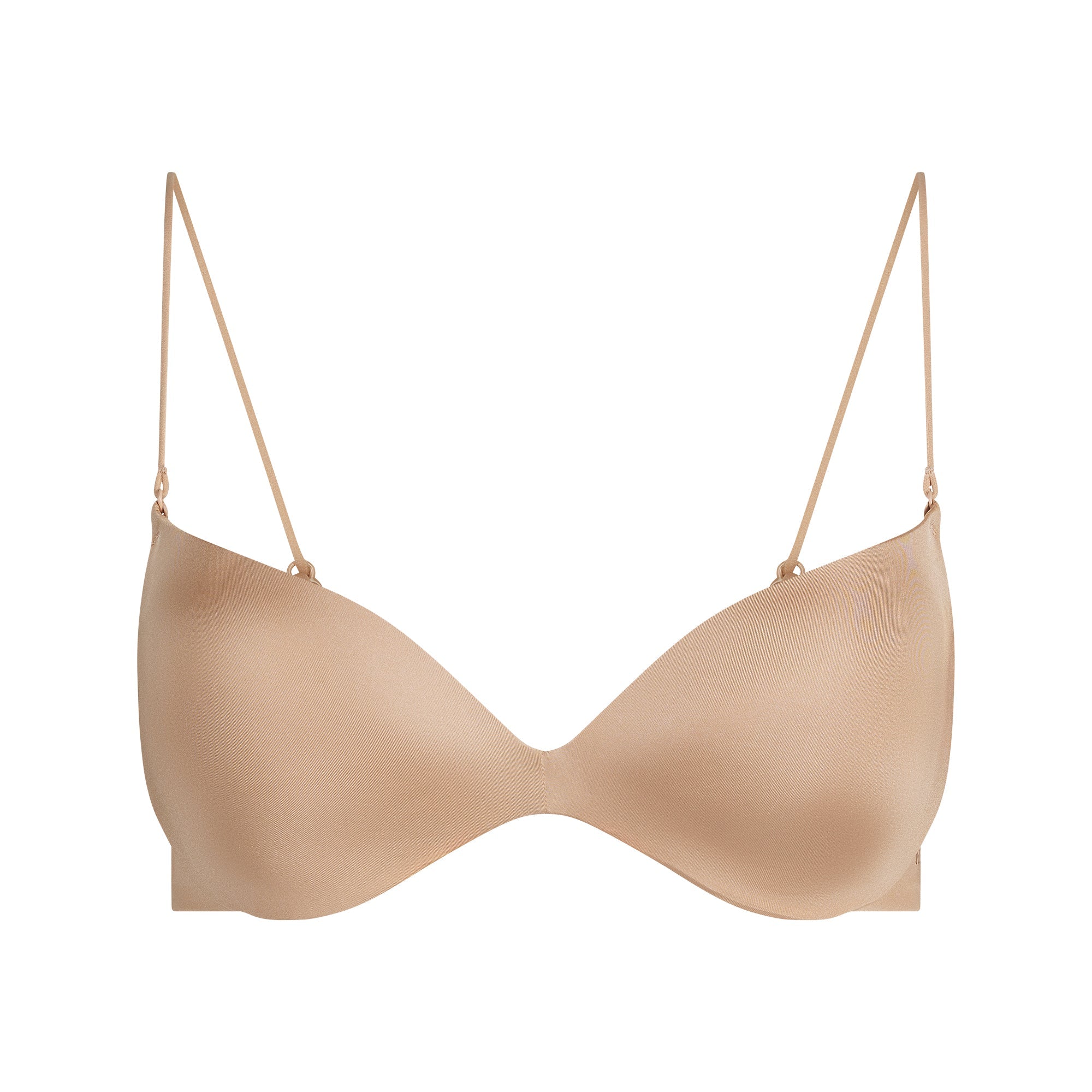 SKIMS WIRELESS FORM MICRO STRAP PLUNGE BRA | CLAY