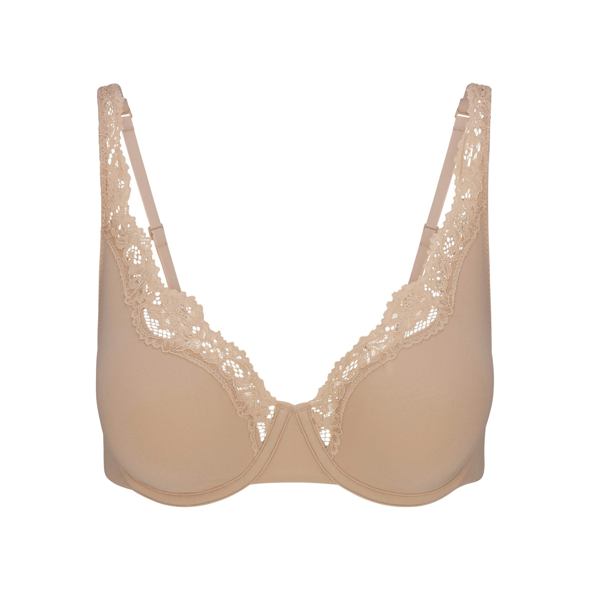 SKIMS FITS EVERYBODY LACE UNLINED FULL COVERAGE BRA | CLAY