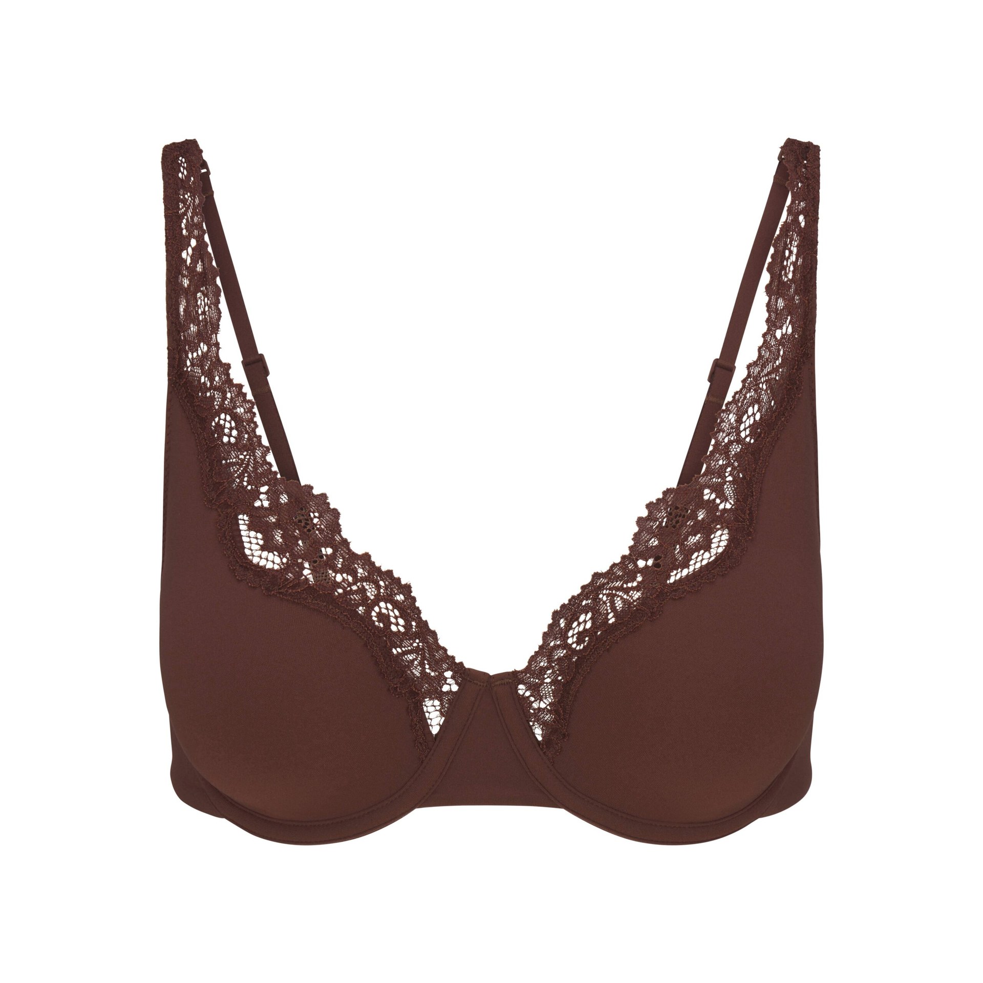 SKIMS FITS EVERYBODY LACE UNLINED FULL COVERAGE BRA | COCOA