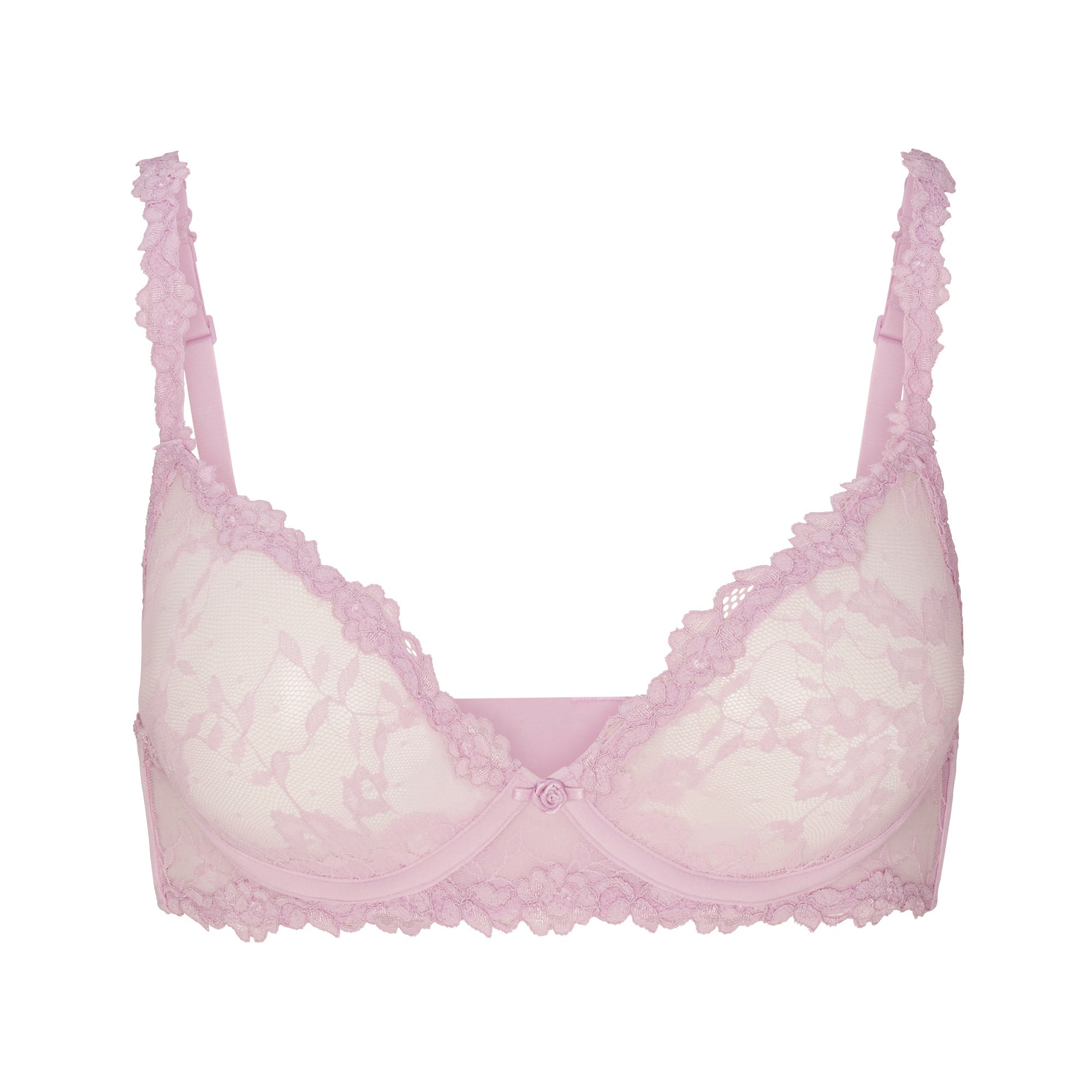 SKIMS STRETCH LACE UNLINED DEMI BRA | BABY PINK - Mind Türkiye