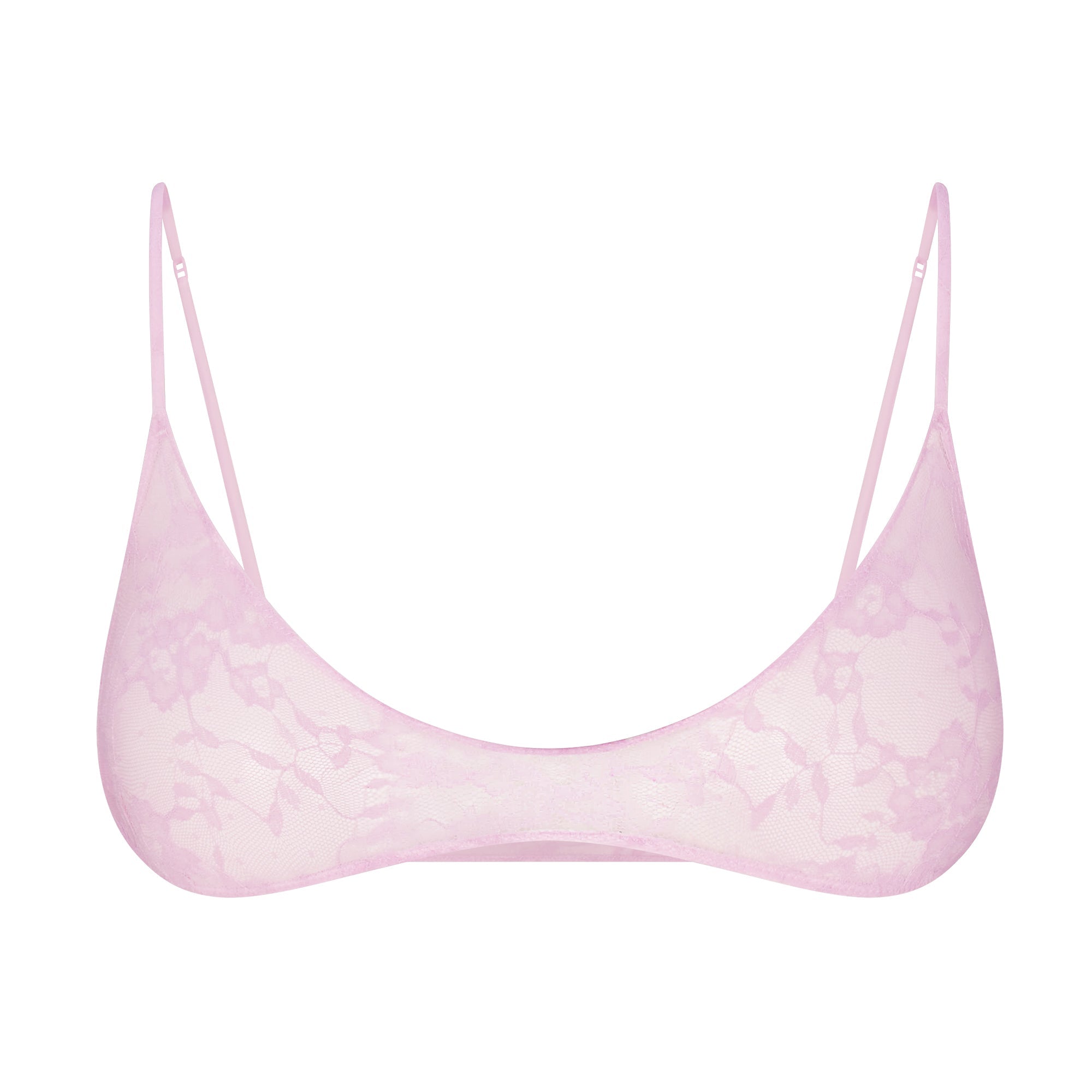 SKIMS STRETCH LACE SKIMPY SCOOP BRALETTE | BABY PINK