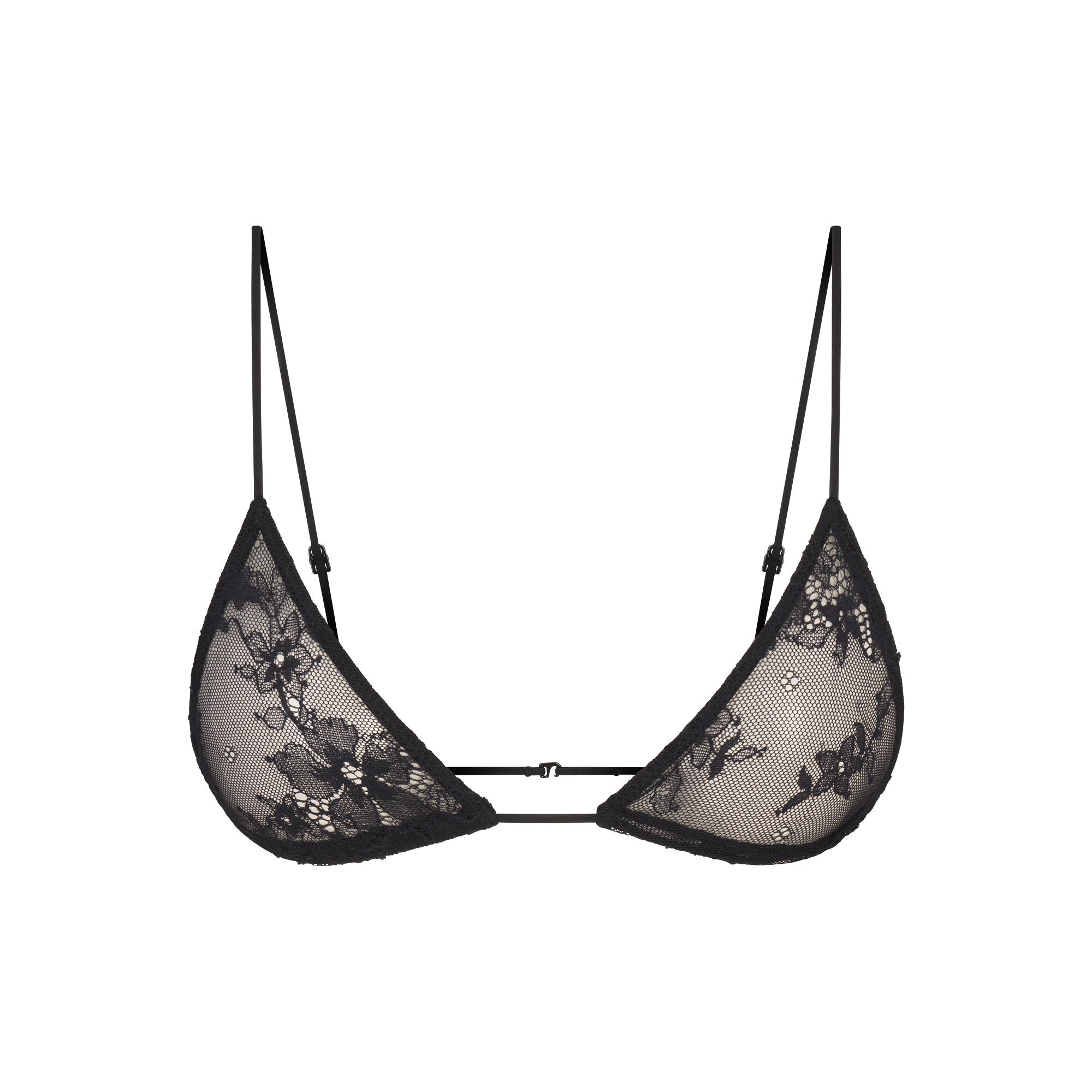 SKIMS ULTRA FINE LACE MICRO TRIANGLE BRALETTE | ONYX - Mind Türkiye