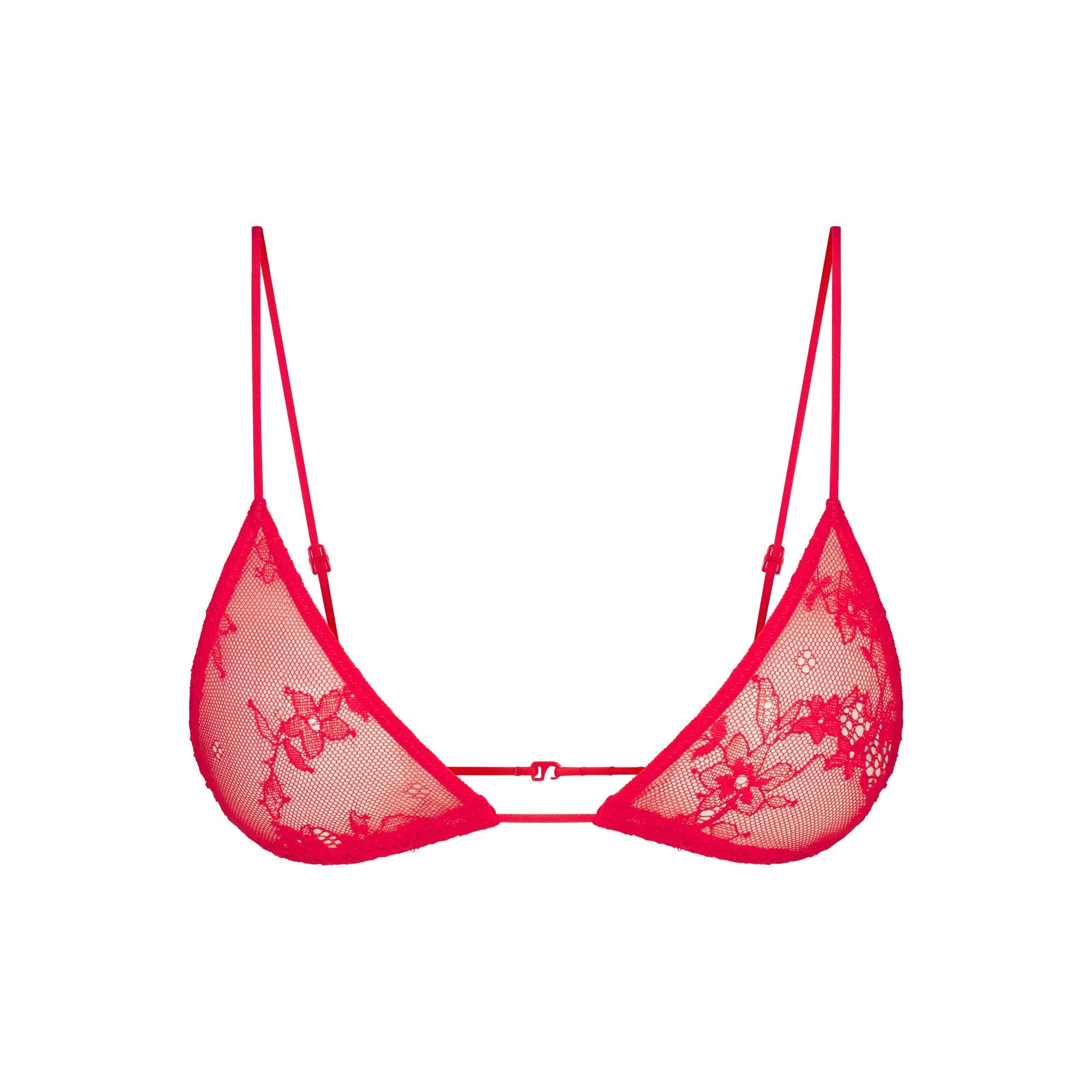 SKIMS ULTRA FINE LACE MICRO TRIANGLE BRALETTE | RUBY - Mind Türkiye