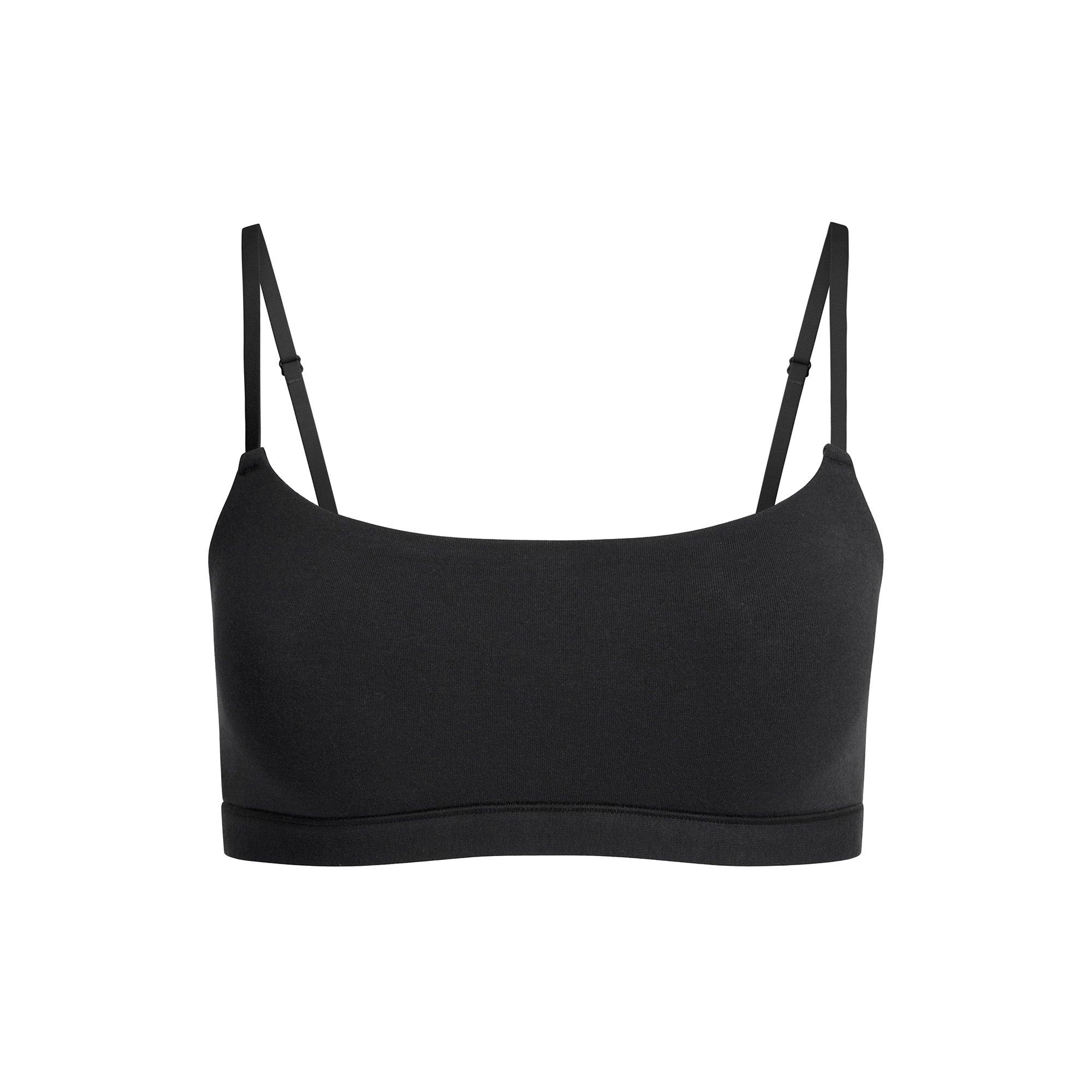 SKIMS COTTON JERSEY SCOOP BRALETTE | SOOT