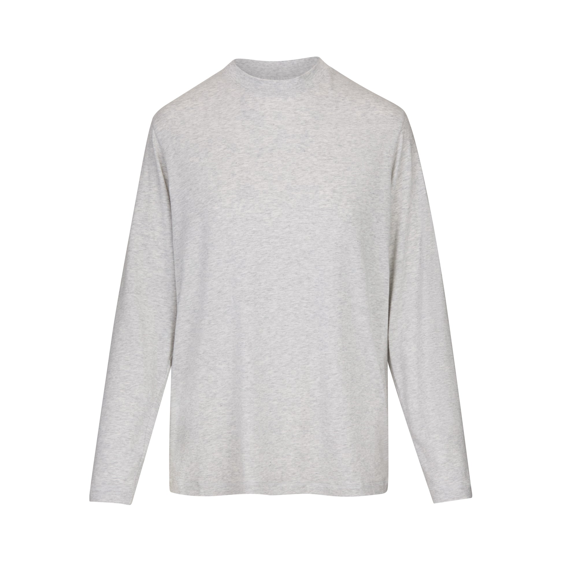 SKIMS BOYFRIEND LONG SLEEVE T-SHIRT | LIGHT HEATHER GREY - Mind Türkiye