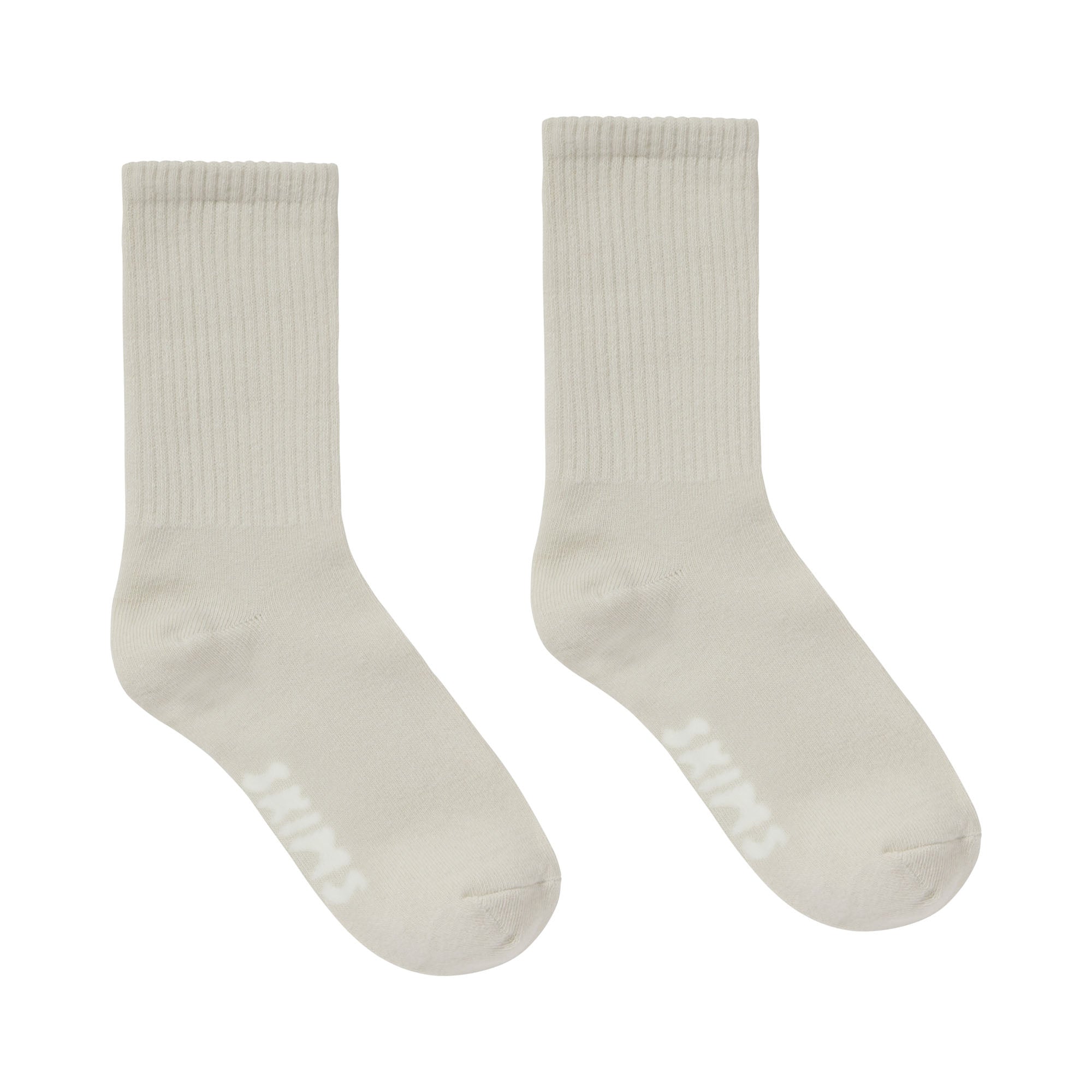 SKIMS RIBBED CREW SOCK | BONE