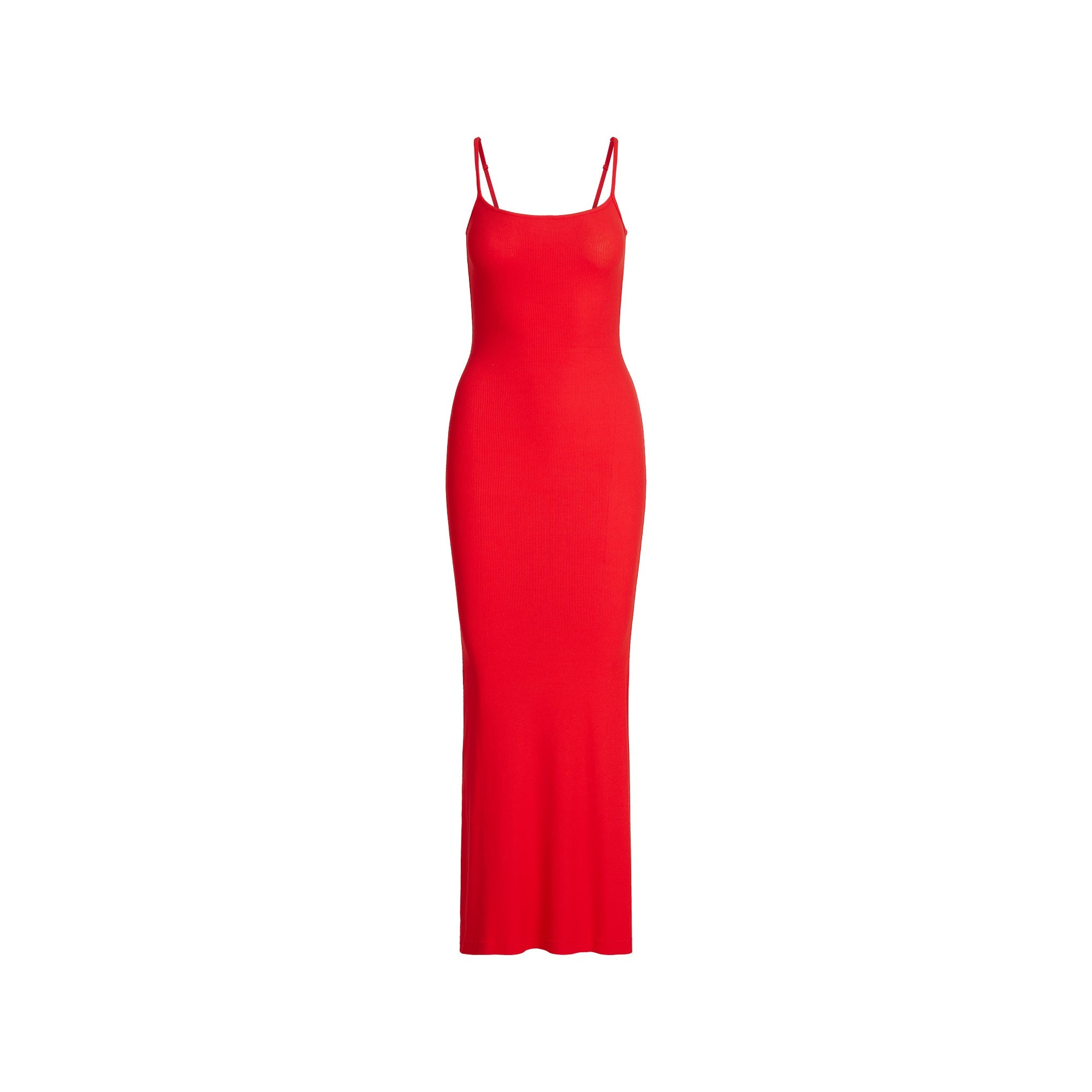 SKIMS SOFT LOUNGE PETITE LONG SLIP DRESS | CHERRY - Mind Türkiye