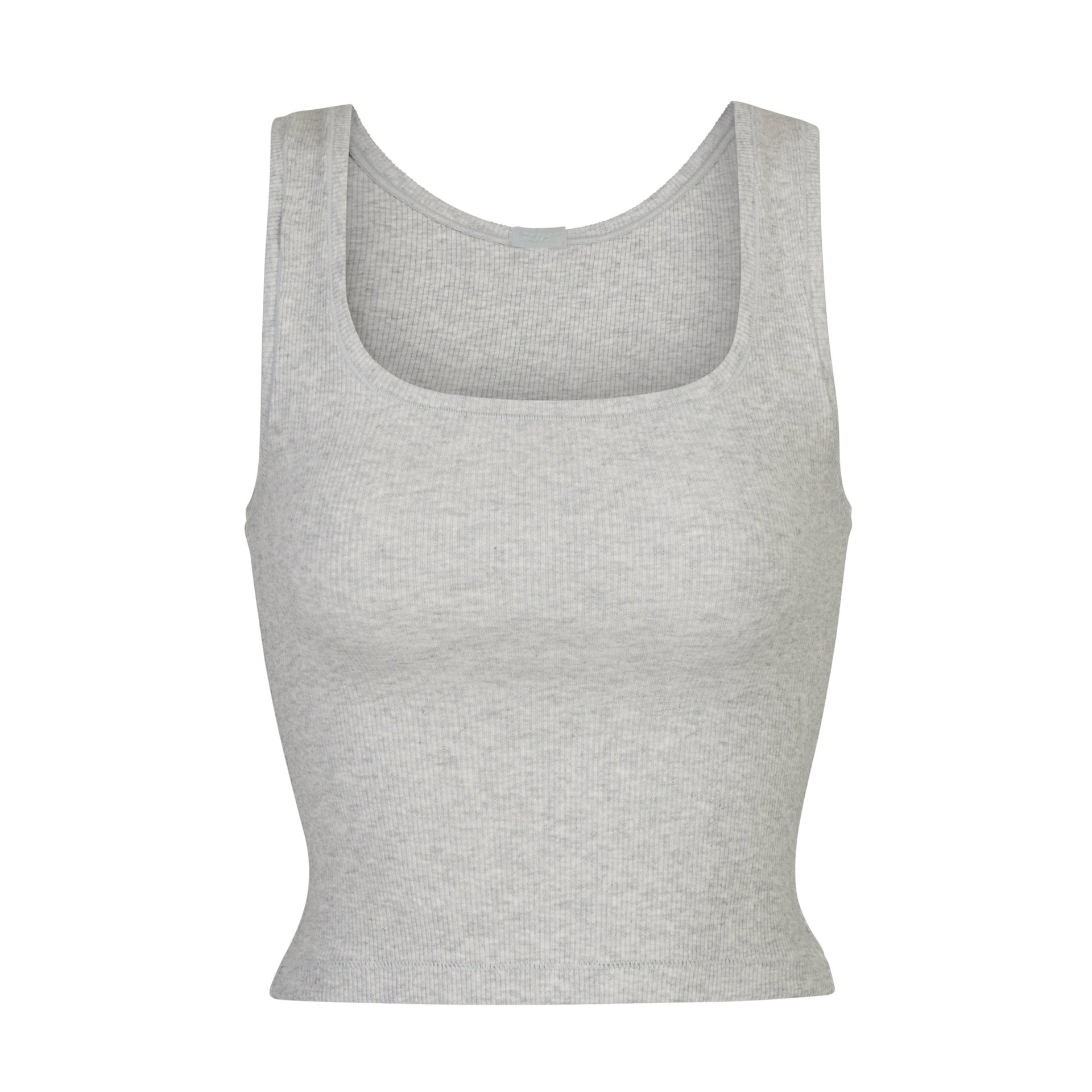 SKIMS COTTON RIB TANK | LIGHT HEATHER GREY - Mind Türkiye