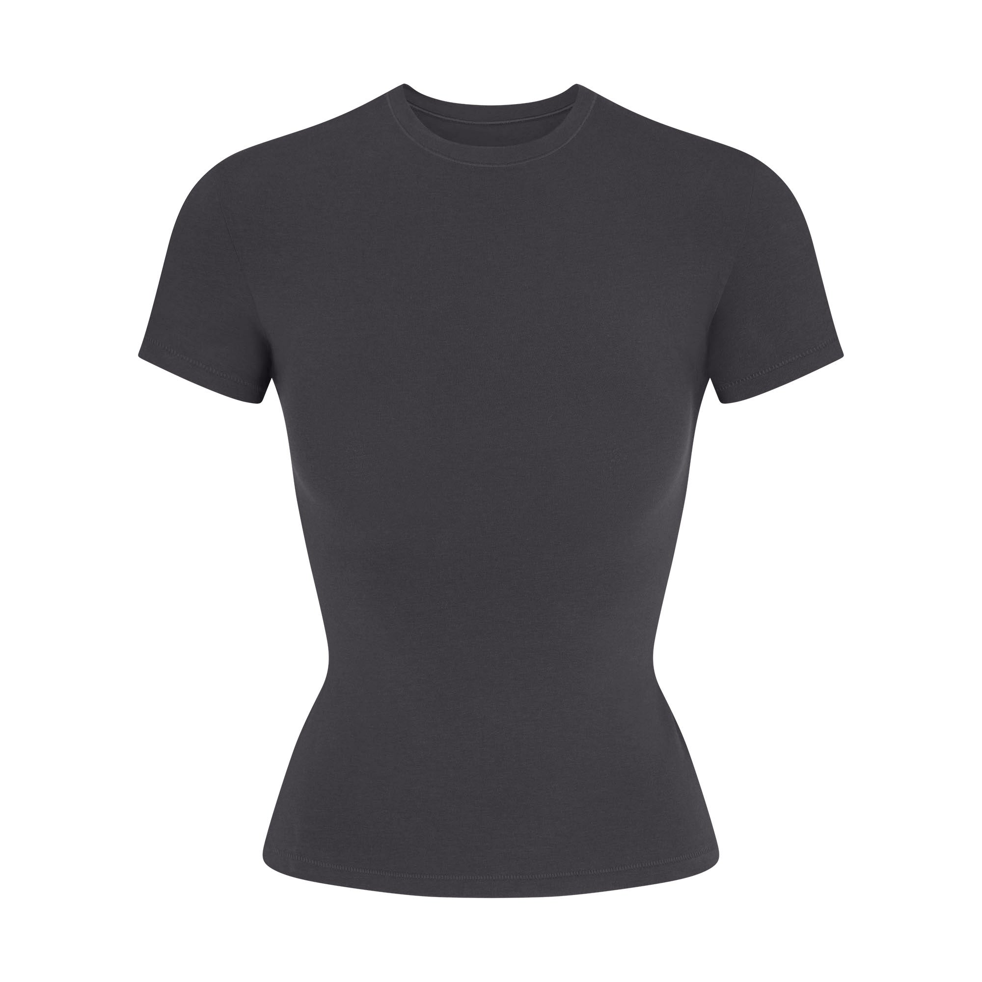 SKIMS COTTON JERSEY T-SHIRT | SOOT