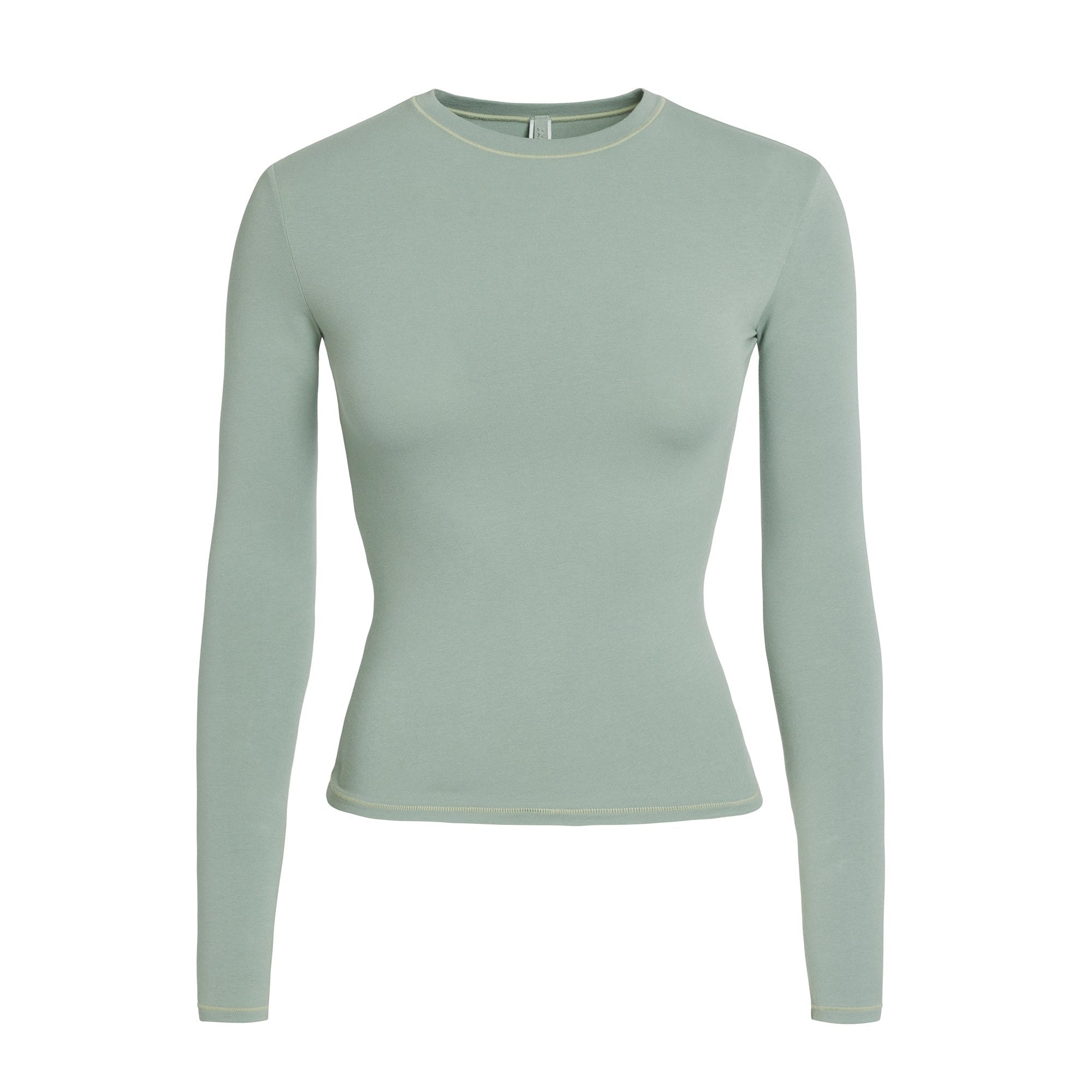 SKIMS COTTON JERSEY LONG SLEEVE T-SHIRT | MINERAL - Mind Türkiye