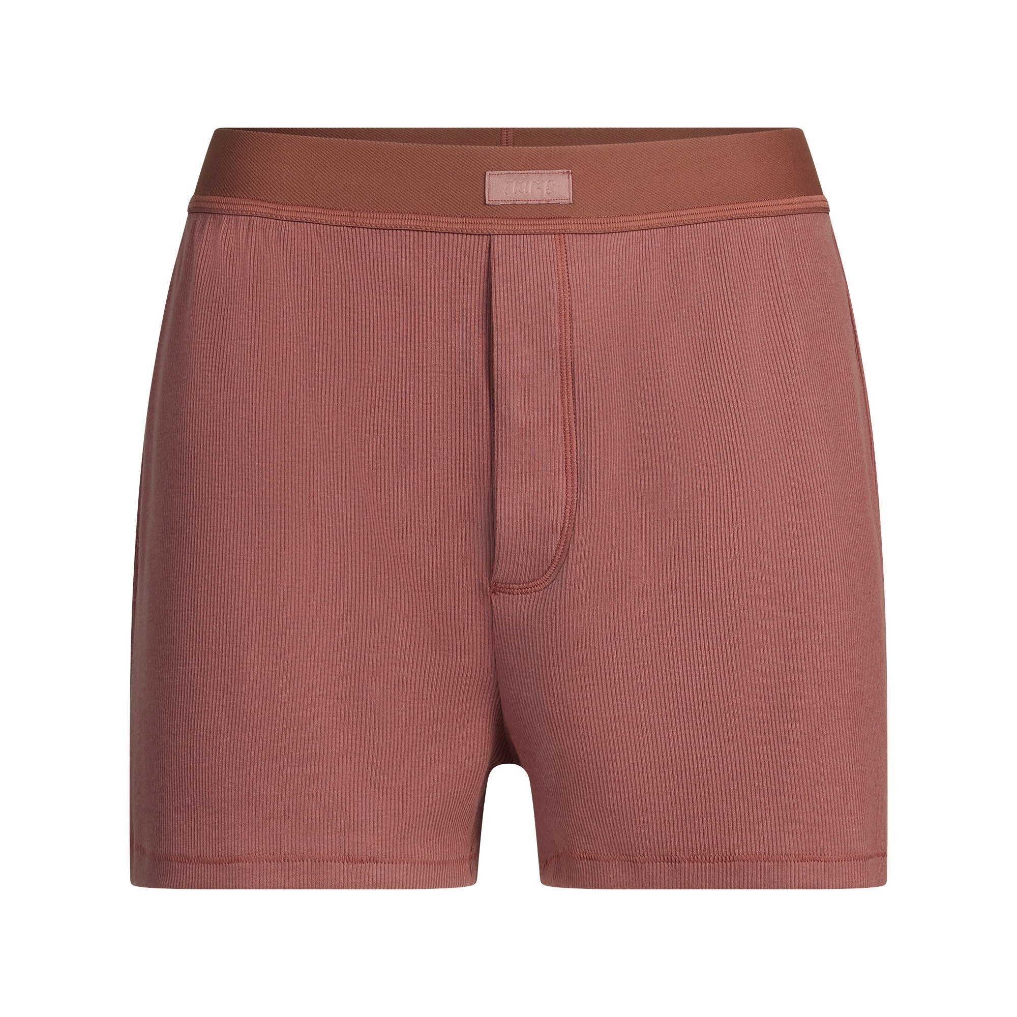 SKIMS COTTON RIB LOOSE BOXER | REDWOOD
