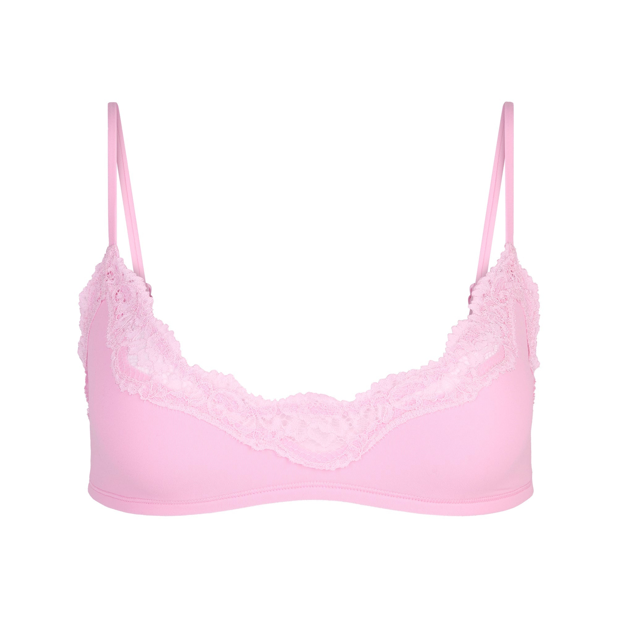 SKIMS FITS EVERYBODY LACE SCOOP BRALETTE | BUBBLE GUM TONAL - Mind Türkiye