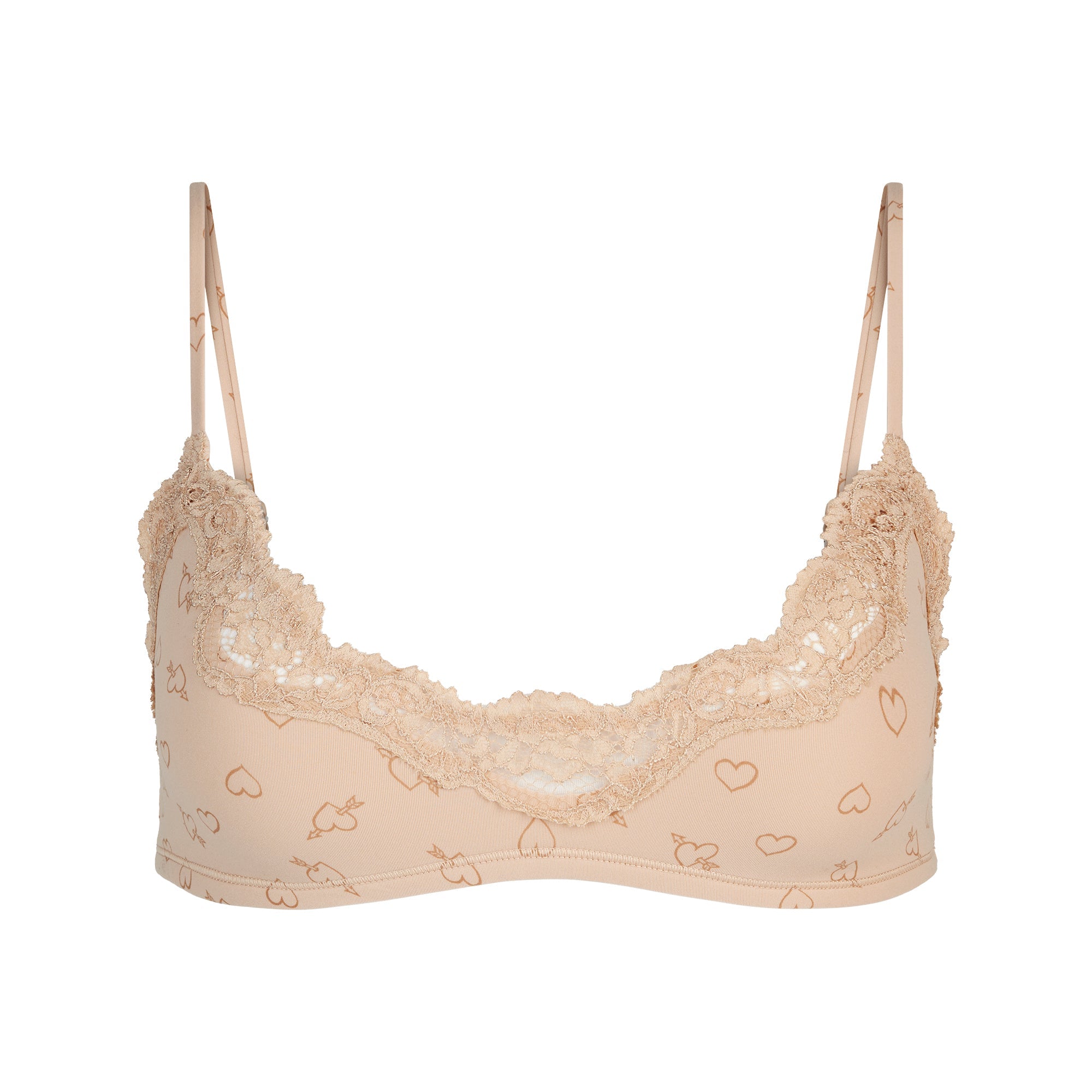 SKIMS FITS EVERYBODY LACE SCOOP BRALETTE | MICA SKETCHED HEARTS - Mind Türkiye
