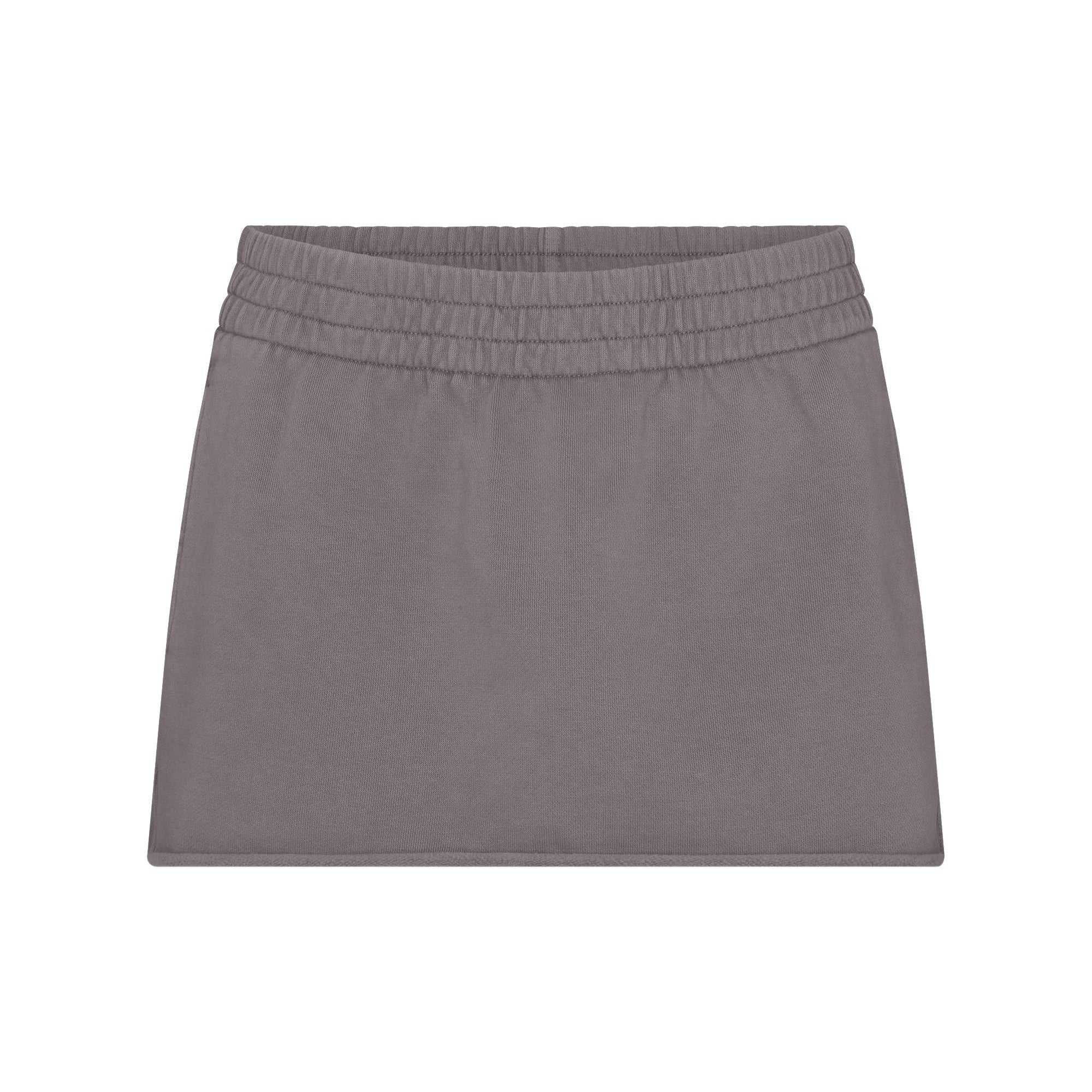 SKIMS BOYFRIEND FLEECE MINI SKIRT | SHADOW