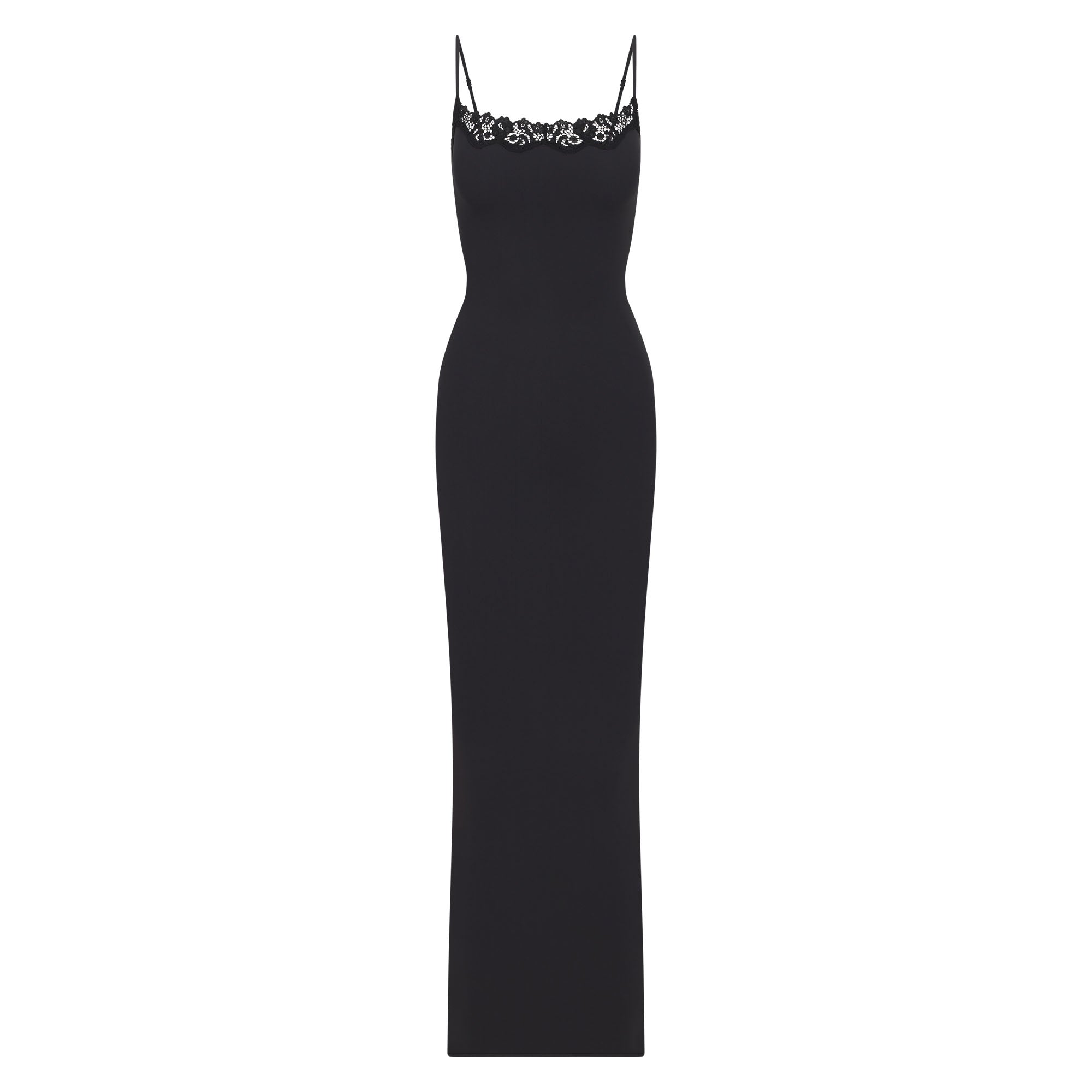 SKIMS FITS EVERYBODY LACE LONG SLIP DRESS | ONYX - Mind Türkiye