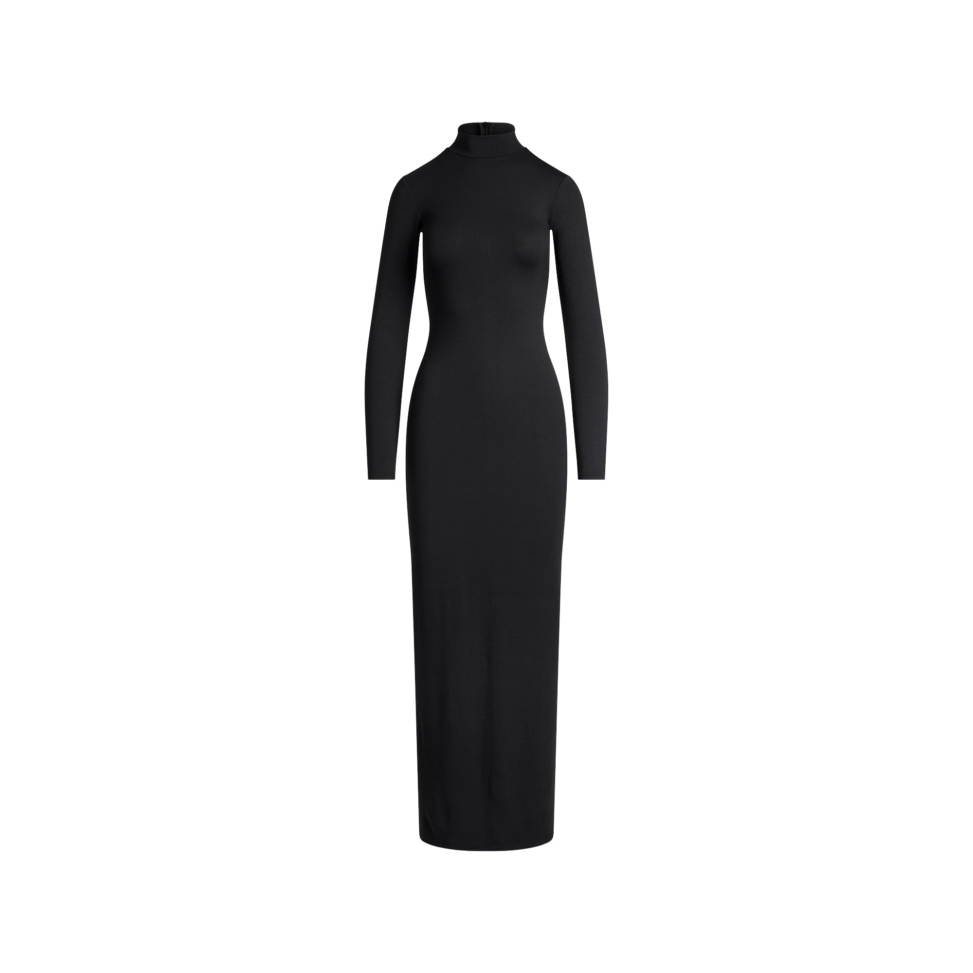 SKIMS SMOOTH LAYERS TURTLENECK LONG DRESS | OBSIDIAN - Mind Türkiye