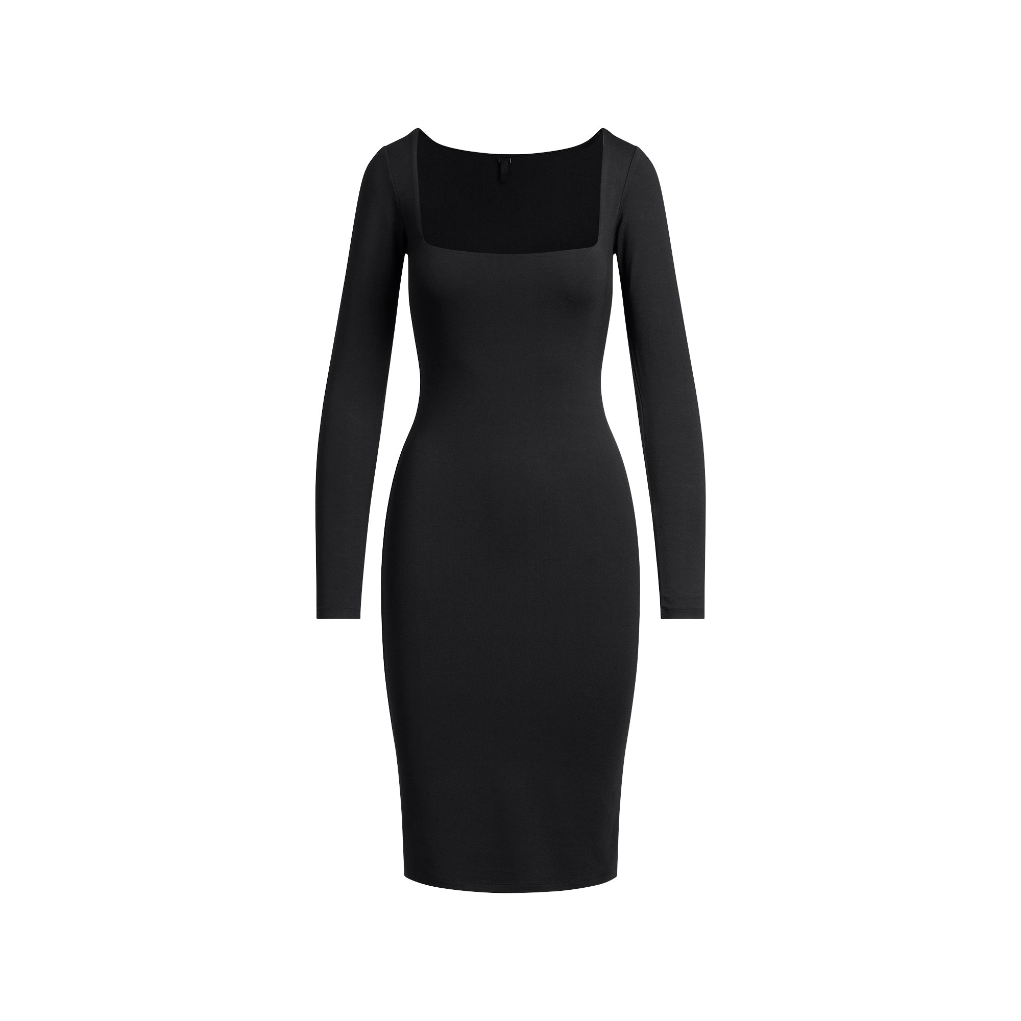 SKIMS SMOOTH LAYERS SQUARE NECK MIDI DRESS | OBSIDIAN - Mind Türkiye