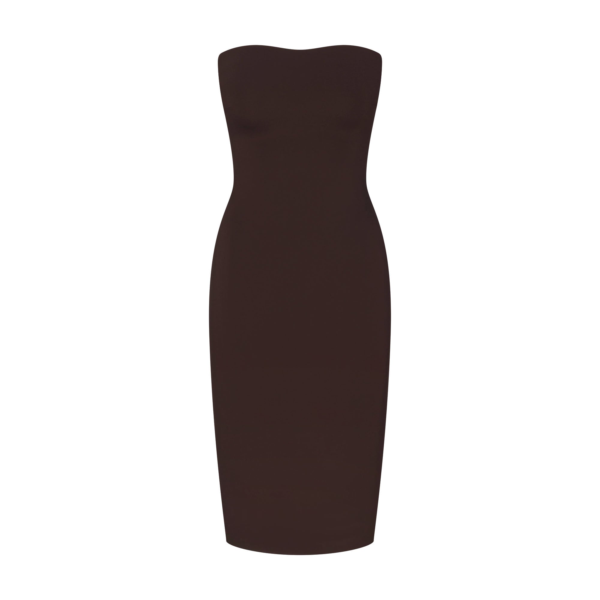 SKIMS THE ESSENTIAL COLLECTION STRAPLESS MIDI DRESS | ESPRESSO - Mind Türkiye