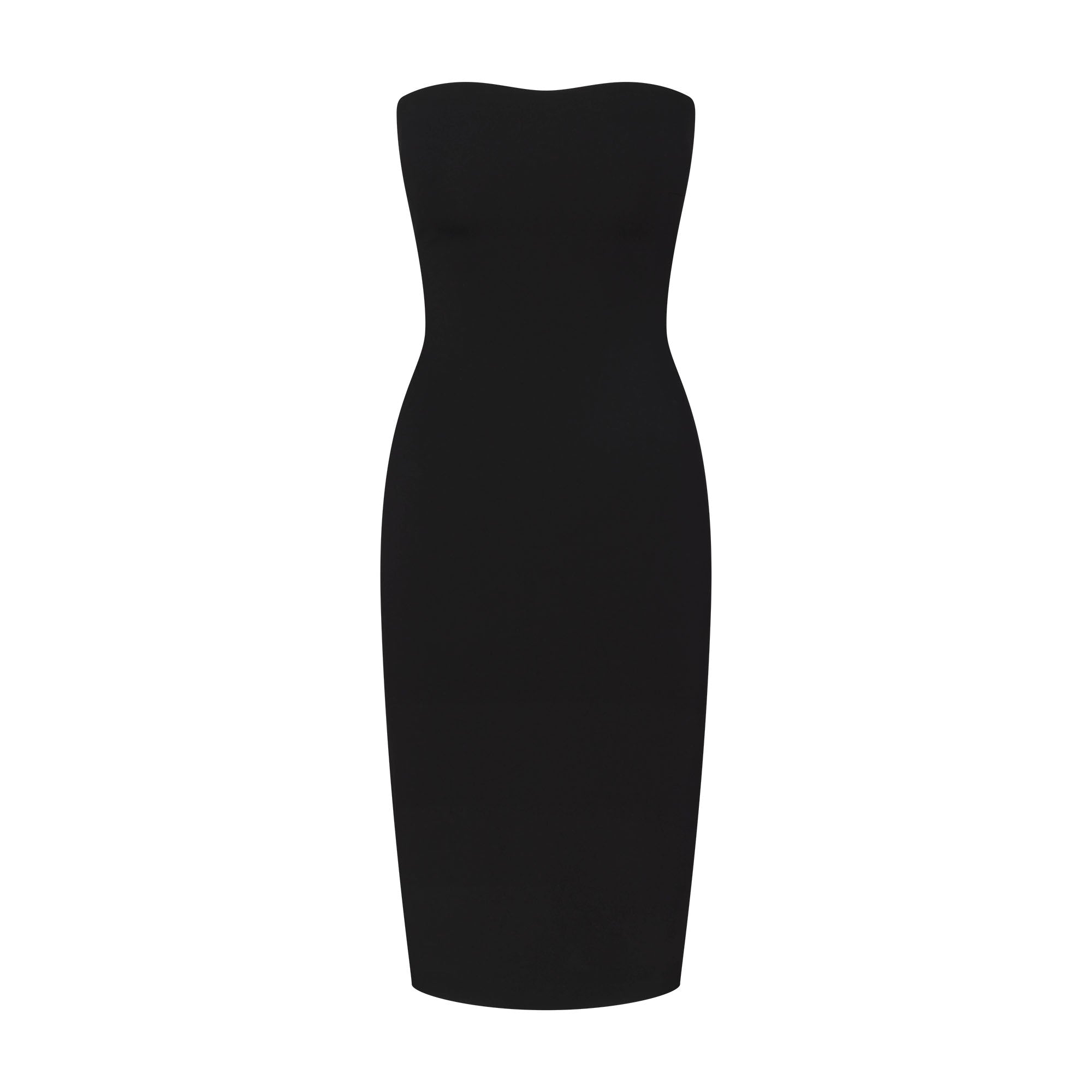 SKIMS THE ESSENTIAL COLLECTION STRAPLESS MIDI DRESS | OBSIDIAN - Mind Türkiye