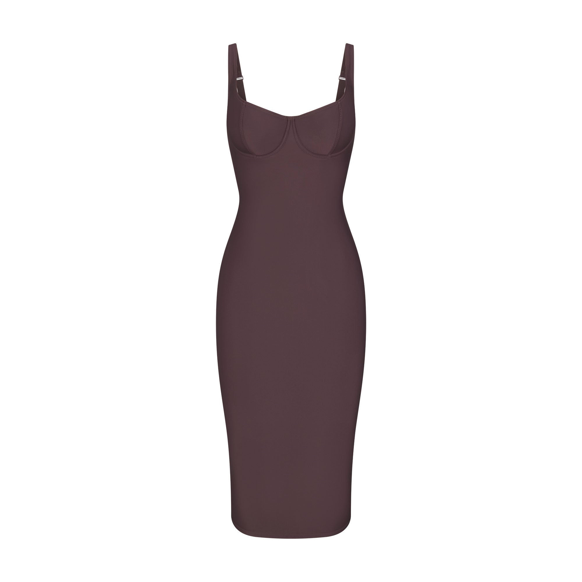 SKIMS BODY MIDI DRESS | RAISIN