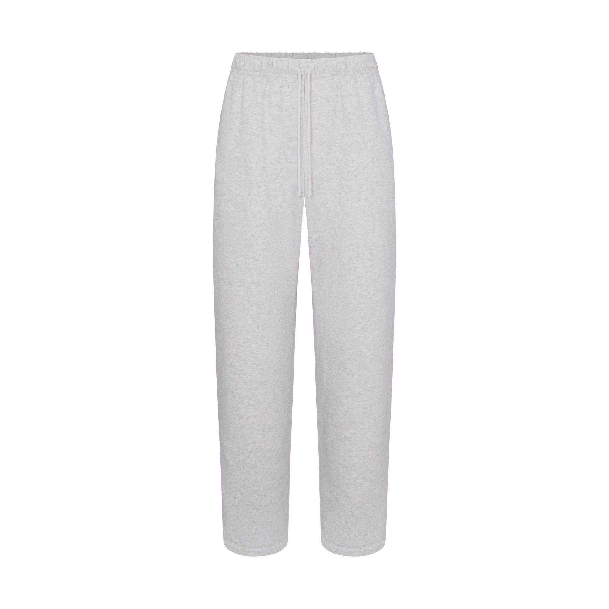SKIMS FLEECE LOUNGE MENS CLASSIC STRAIGHT LEG PANT | LIGHT HEATHER GREY - Mind Türkiye