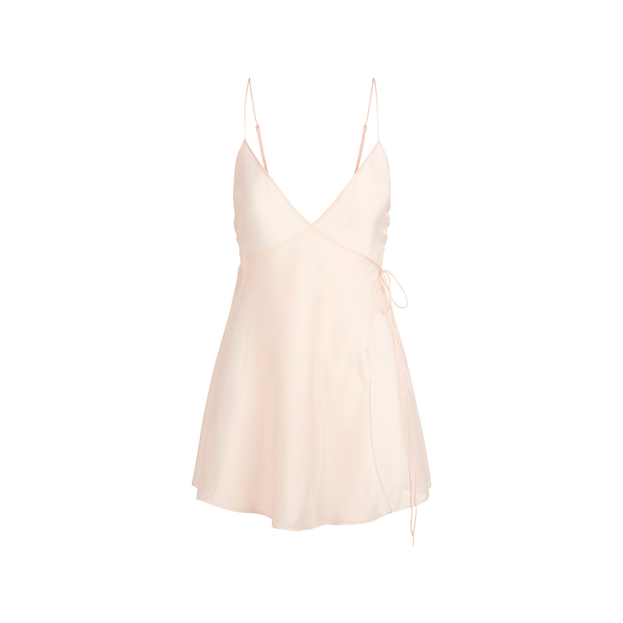 SKIMS ROMANCE WRAP MINI SLIP DRESS | PRIMROSE - Mind Türkiye