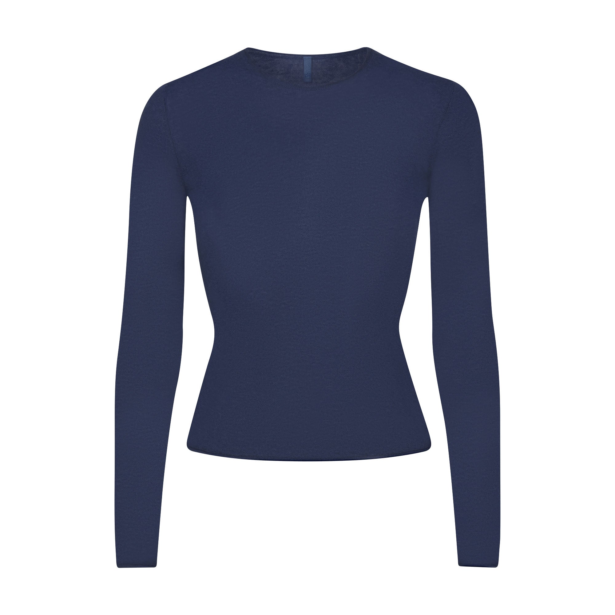 SKIMS FEATHERWEIGHT CASHMERE LONG SLEEVE TOP | INDIGO