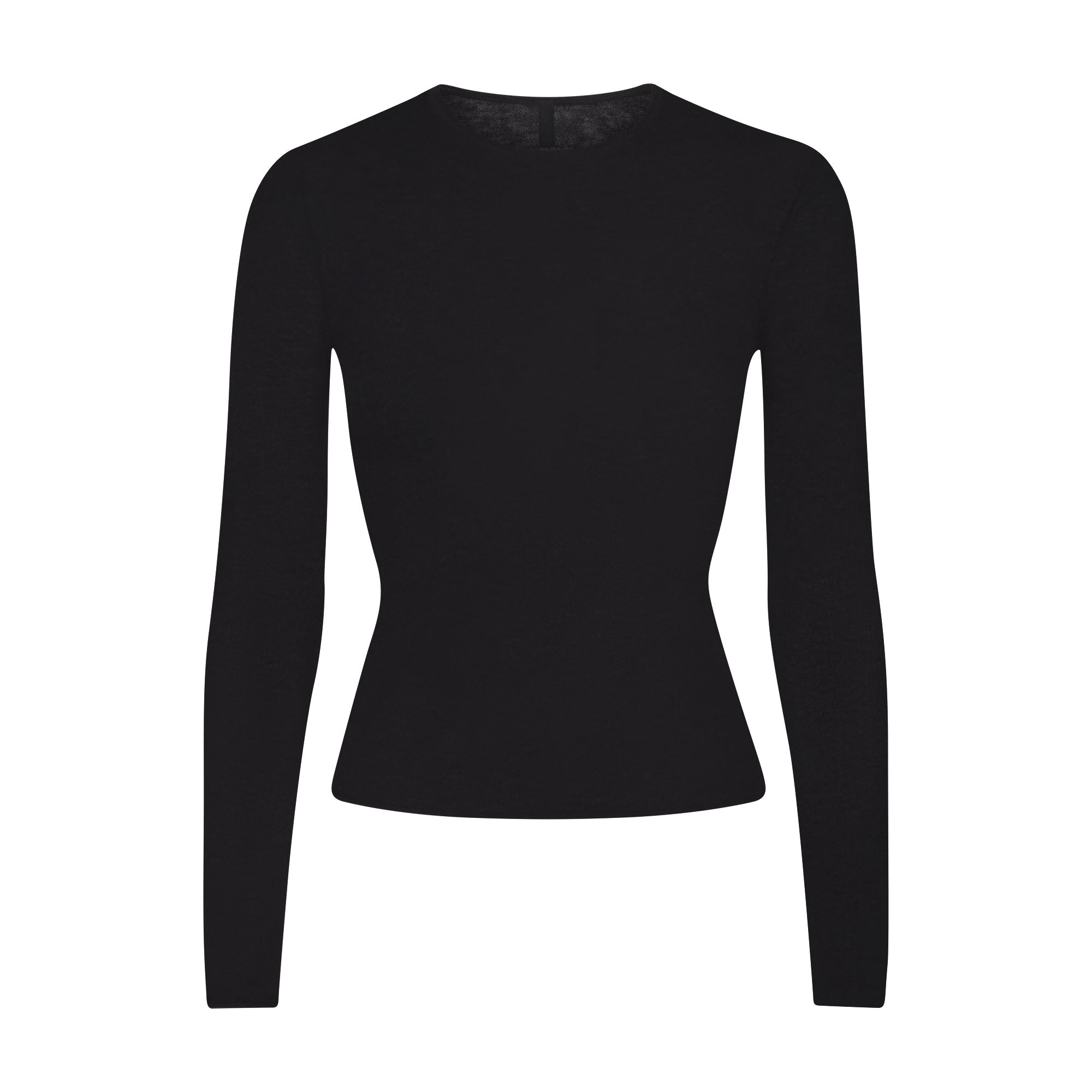 SKIMS FEATHERWEIGHT CASHMERE LONG SLEEVE TOP | ONYX