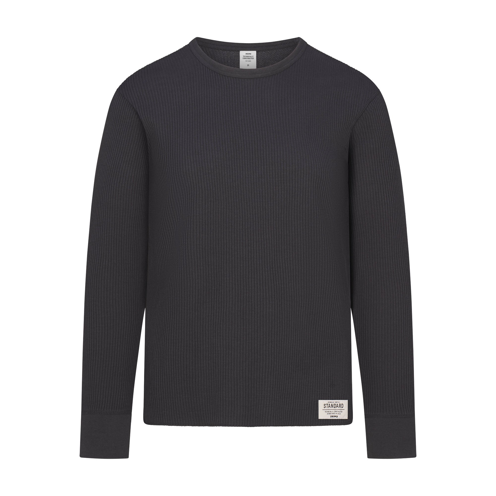 SKIMS WAFFLE MENS LONG SLEEVE TOP | GRAPHITE - Mind Türkiye