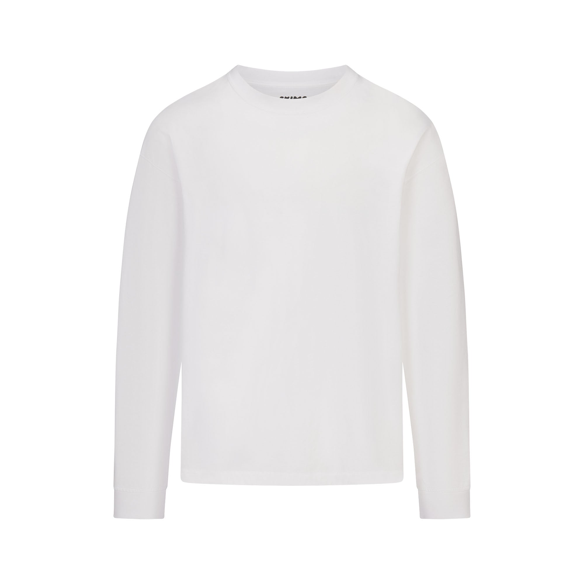 SKIMS HEAVYWEIGHT COTTON MENS RELAXED LONG SLEEVE T-SHIRT | CHALK - Mind Türkiye