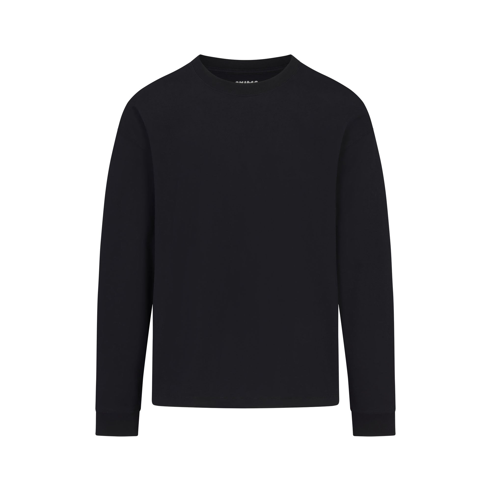 SKIMS HEAVYWEIGHT COTTON MENS RELAXED LONG SLEEVE T-SHIRT | OBSIDIAN - Mind Türkiye